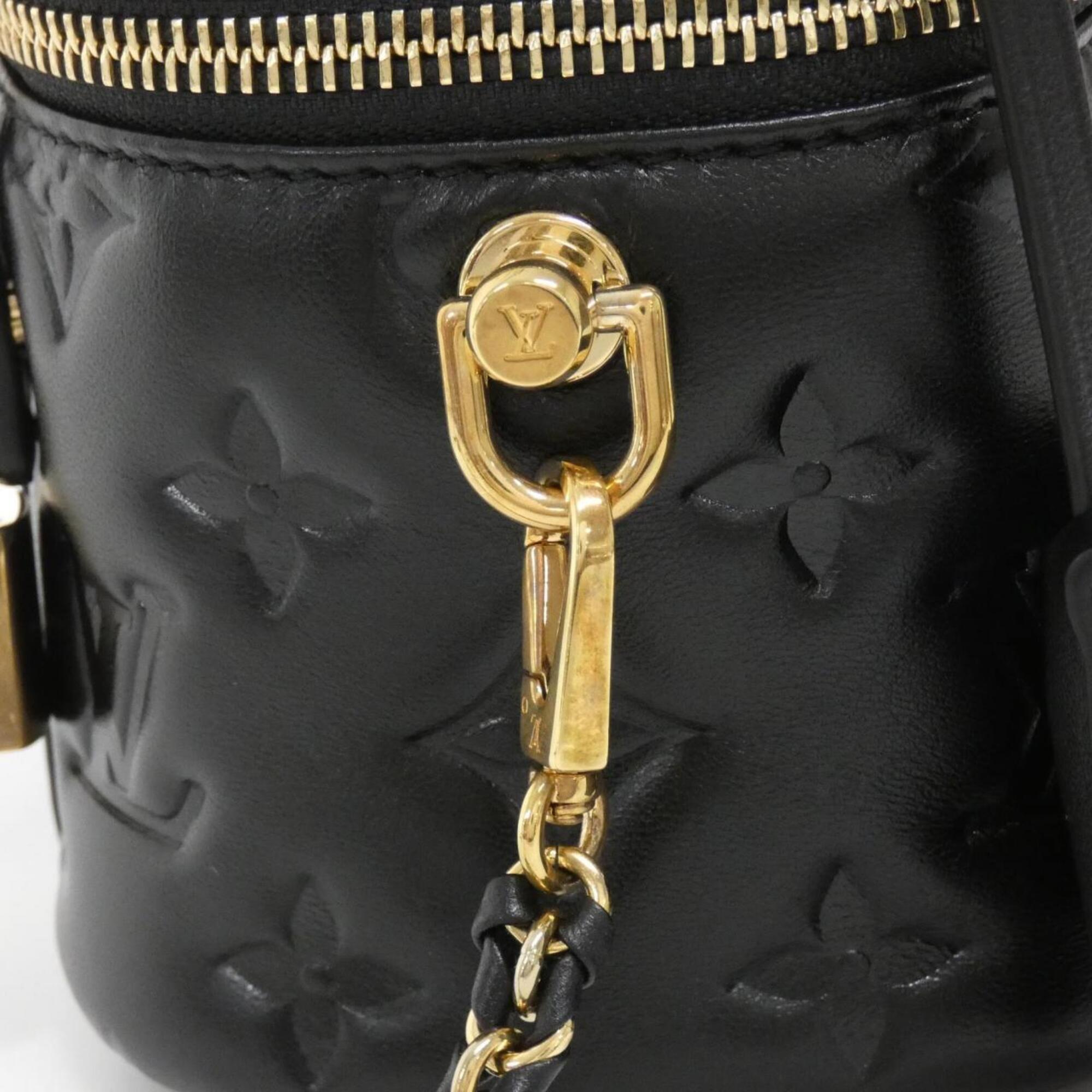 Louis Vuitton Black Leather Handbag (Pre-Owned)