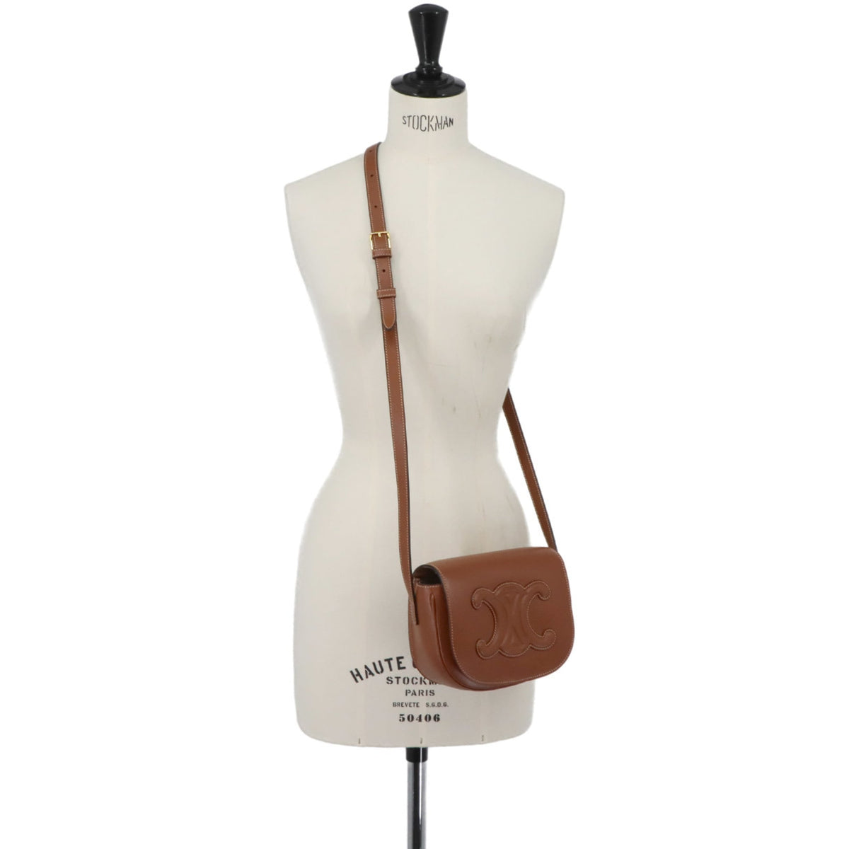 Celine Brown Leather Handbag Shoulder Bag (Pre-Owned)