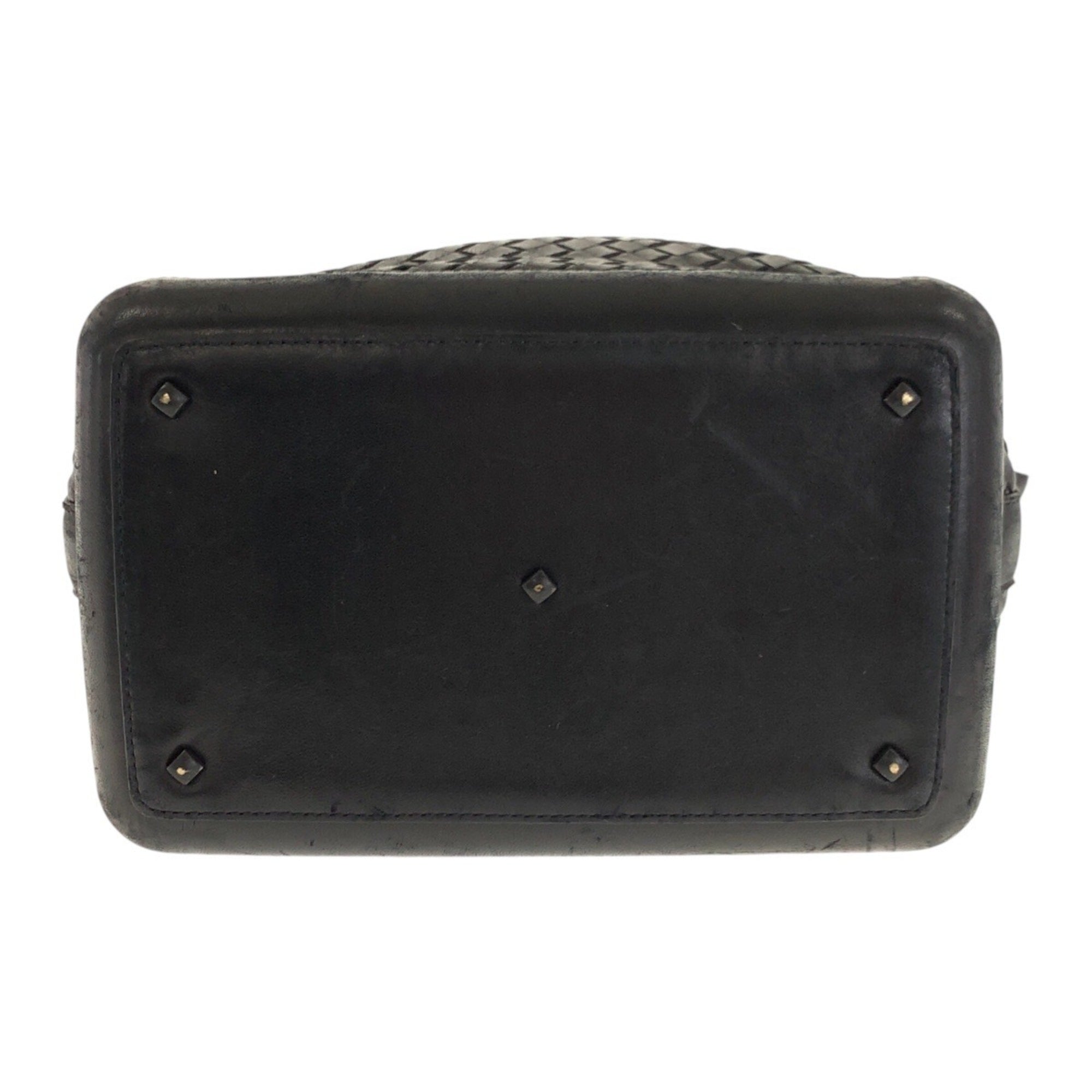 Bottega Veneta Black Leather Shoulder Bag (Pre-Owned)