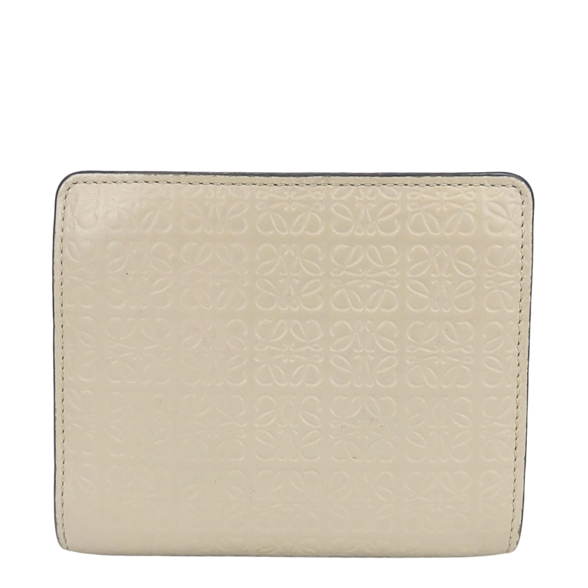 Loewe Grayish Leather Wallet (Bi-Fold) (Pre-Owned)