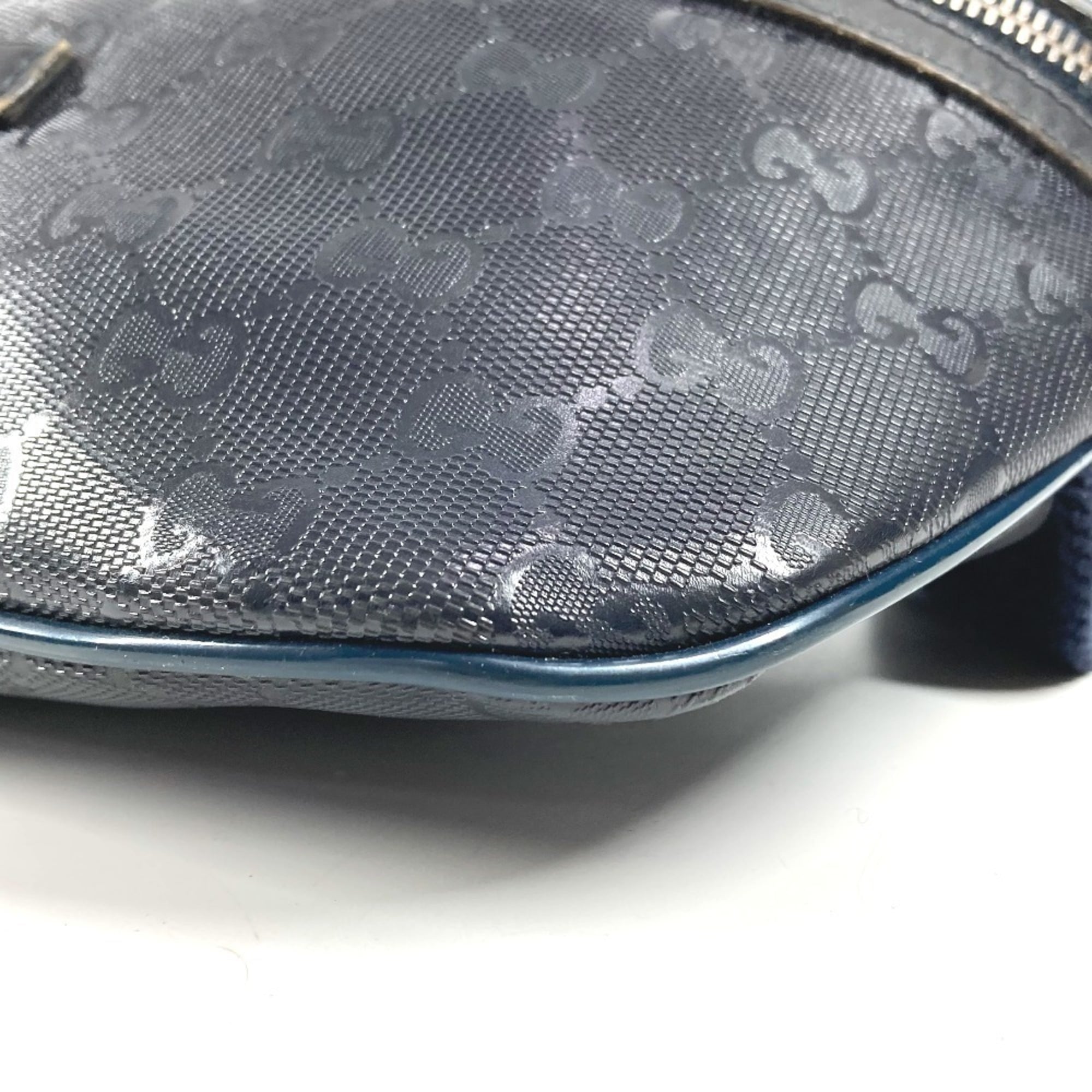 Gucci Gg Imprimé Navy Gg Imprimé Fanny Pack Sling Bag (Pre-Owned)