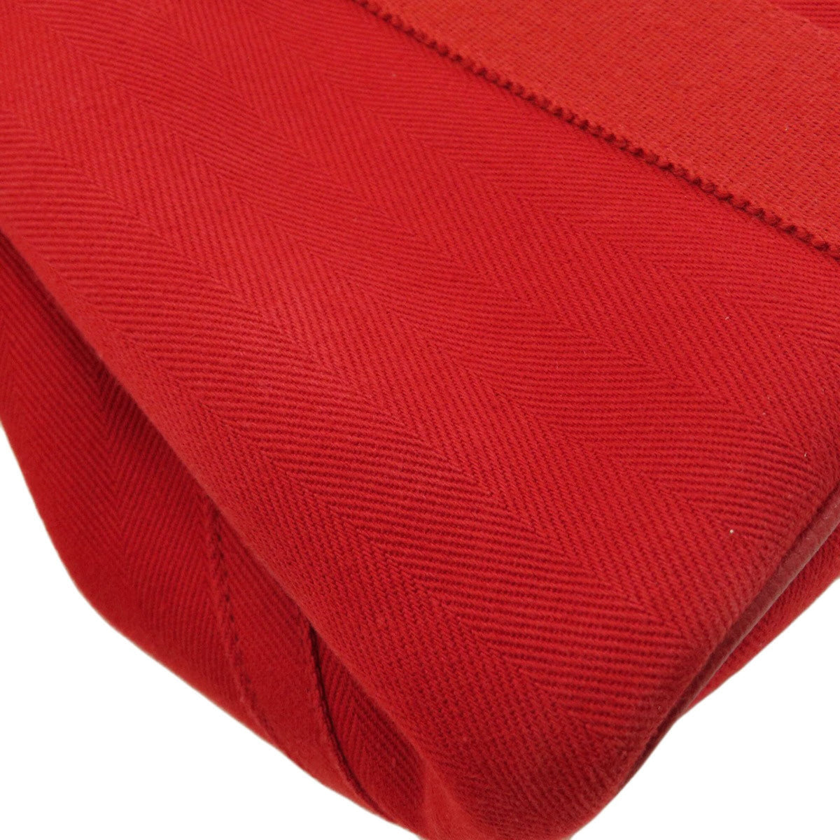 Hermes Red Color Canvas Tote Bag (Pre-Owned)