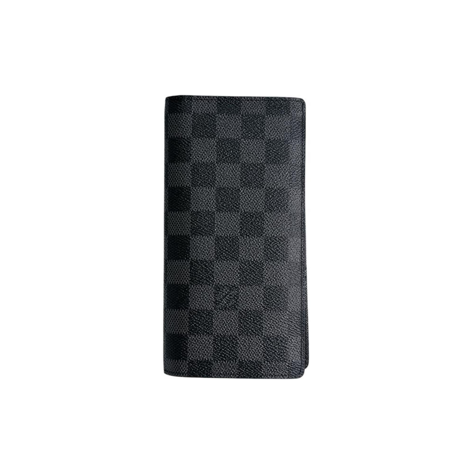 Louis Vuitton Damier Graphite Black Gray Damier Graphite Long Wallet (Bi-Fold) (Pre-Owned)