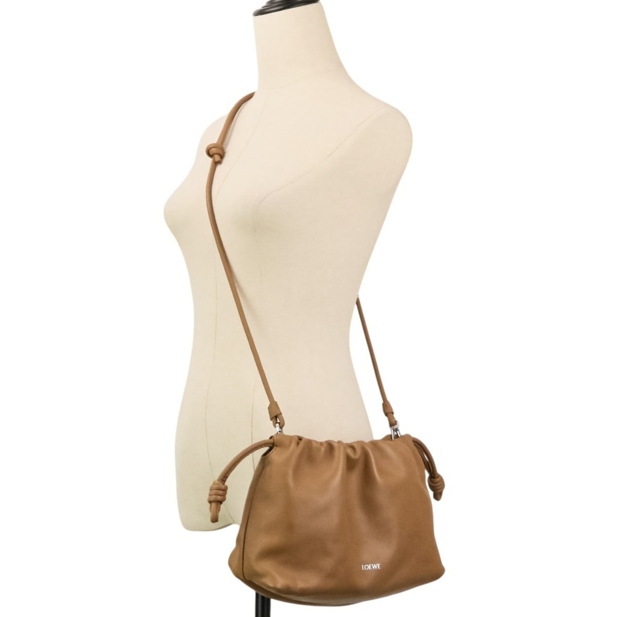 Loewe Flamenco Brown Leather Handbag Shoulder Bag (Pre-Owned)