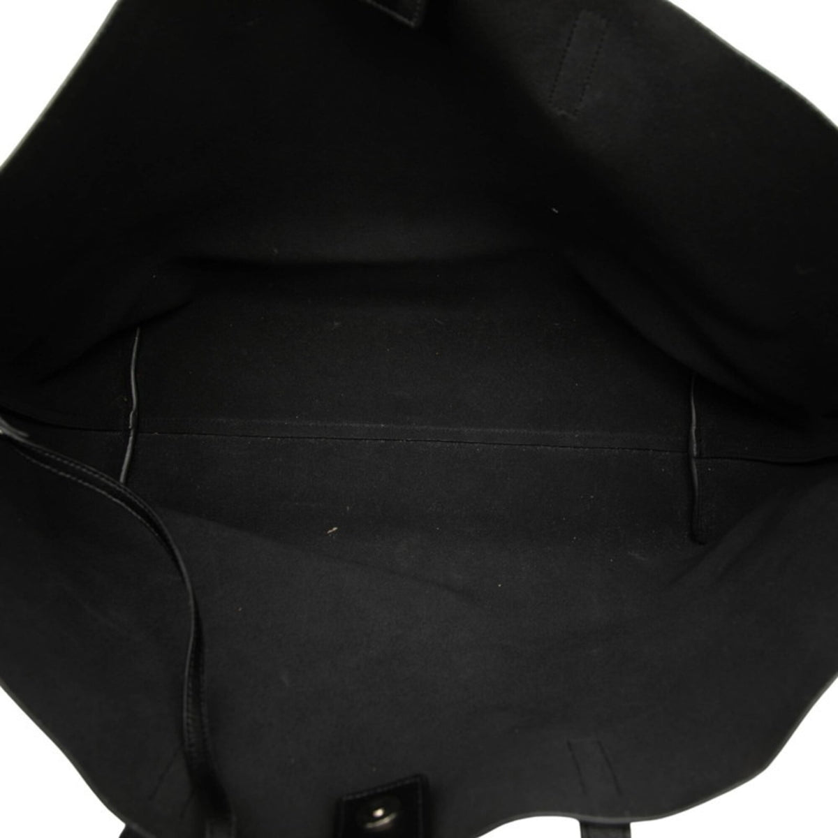 Saint Laurent Black Leather Shoulder Bag Tote Bag (Pre-Owned)