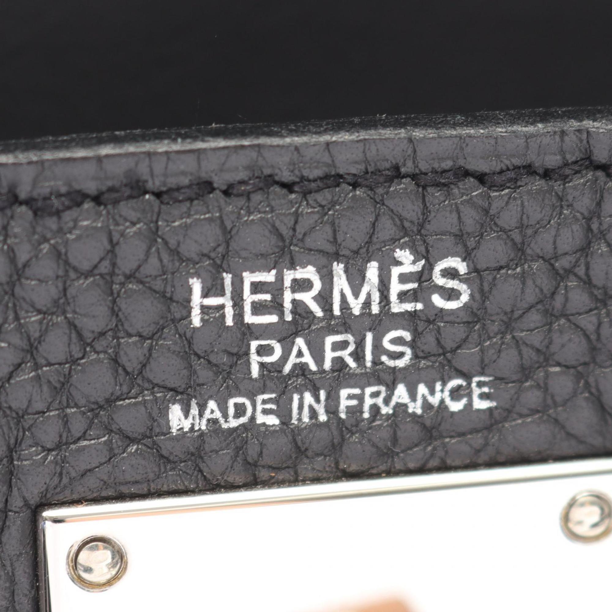 Hermes Gray Leather Togo Leather Fanny Pack (Pre-Owned)