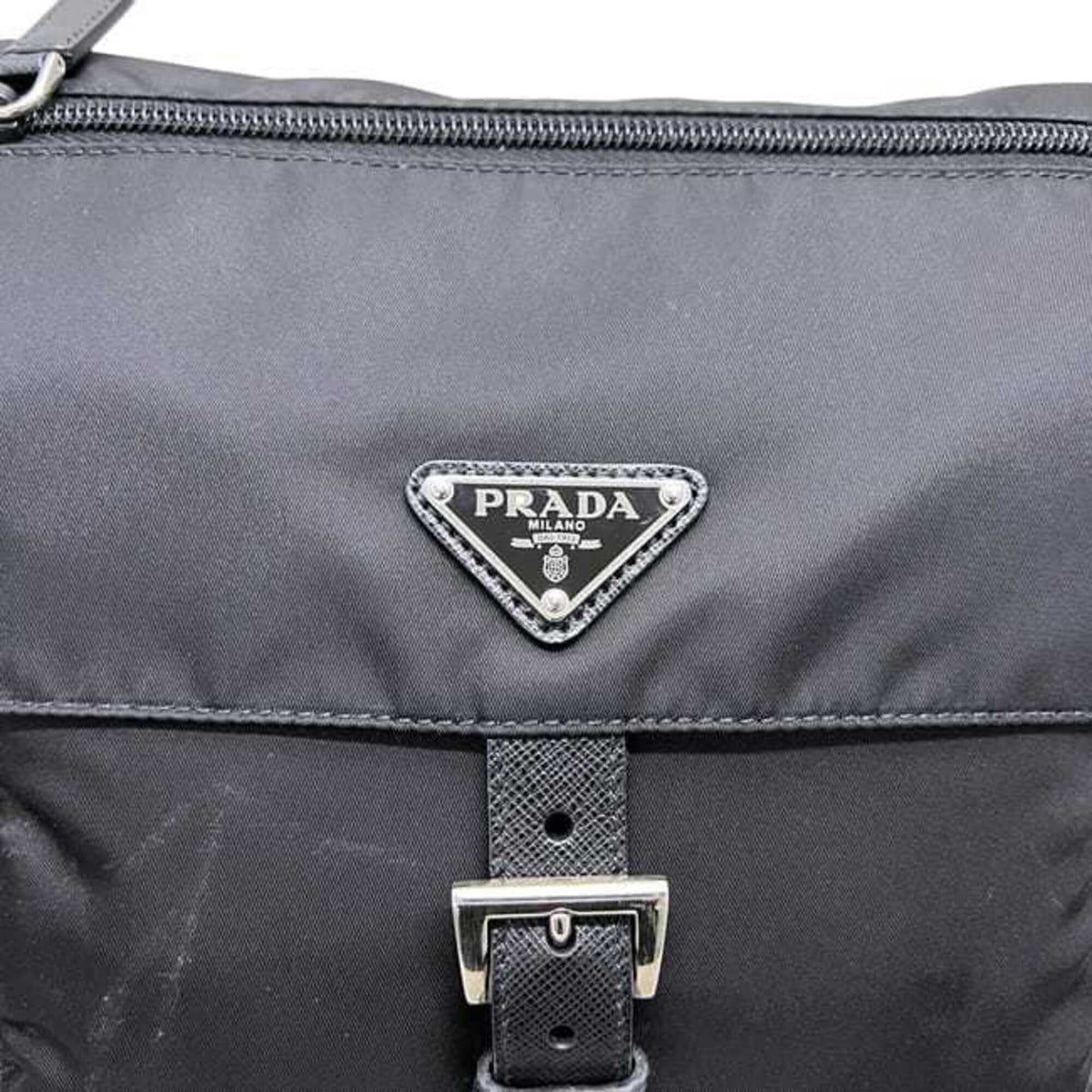 Prada Black Nero Vela Nylon Shoulder Bag (Pre-Owned)