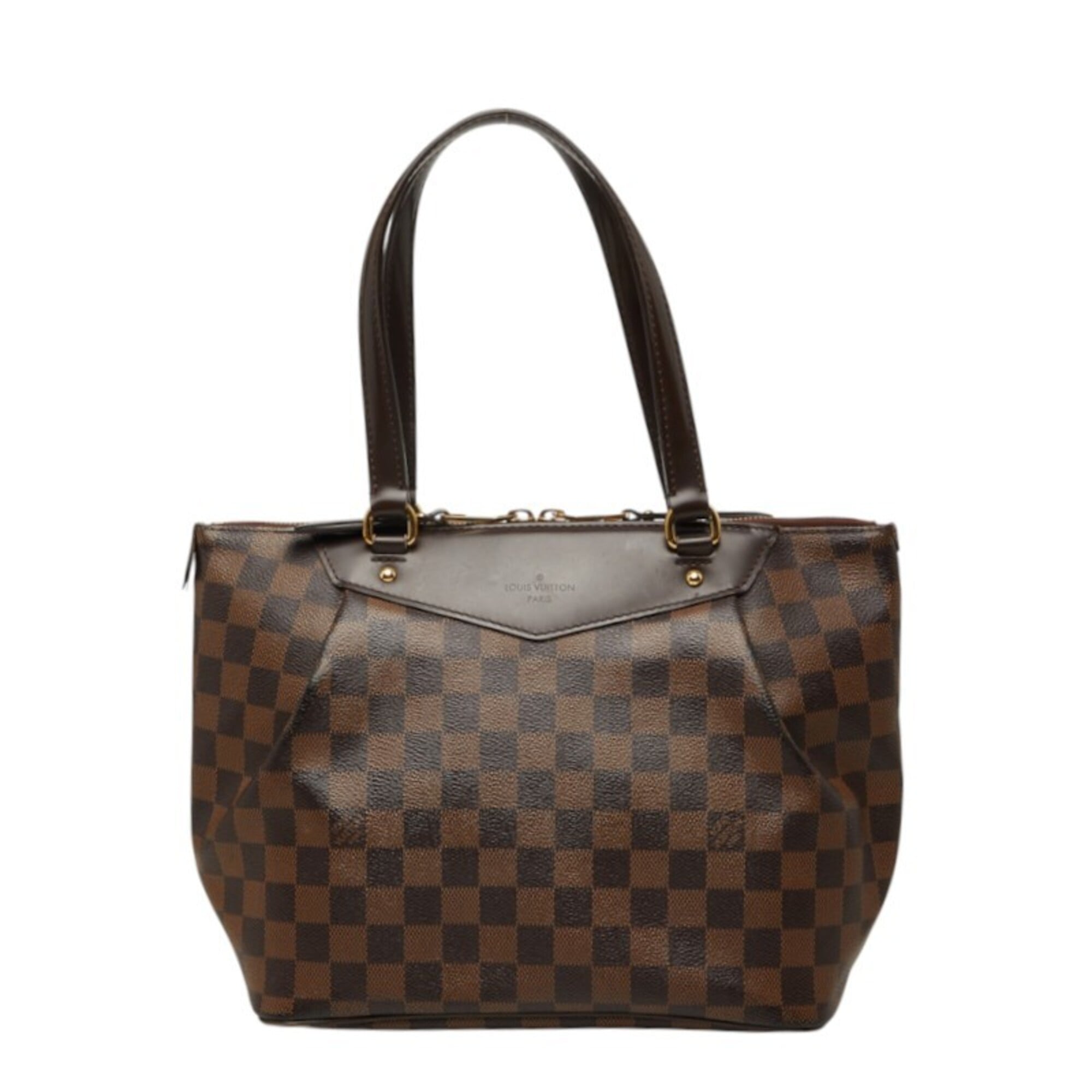 Louis Vuitton Brown Damier Canvas Pvc Leather Shoulder Bag Tote Bag (Pre-Owned)