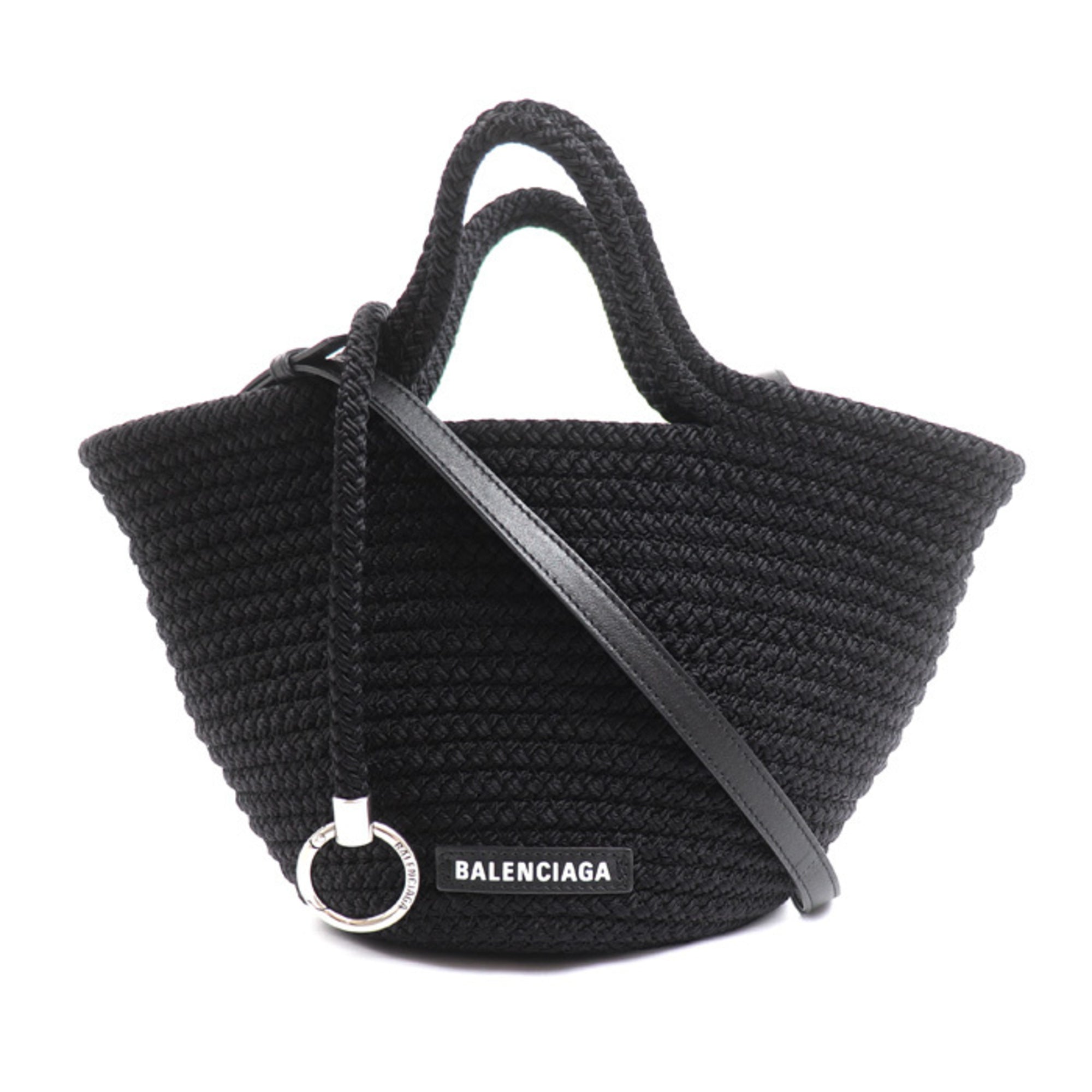Balenciaga Black Nylon Leather Shoulder Bag (Pre-Owned)