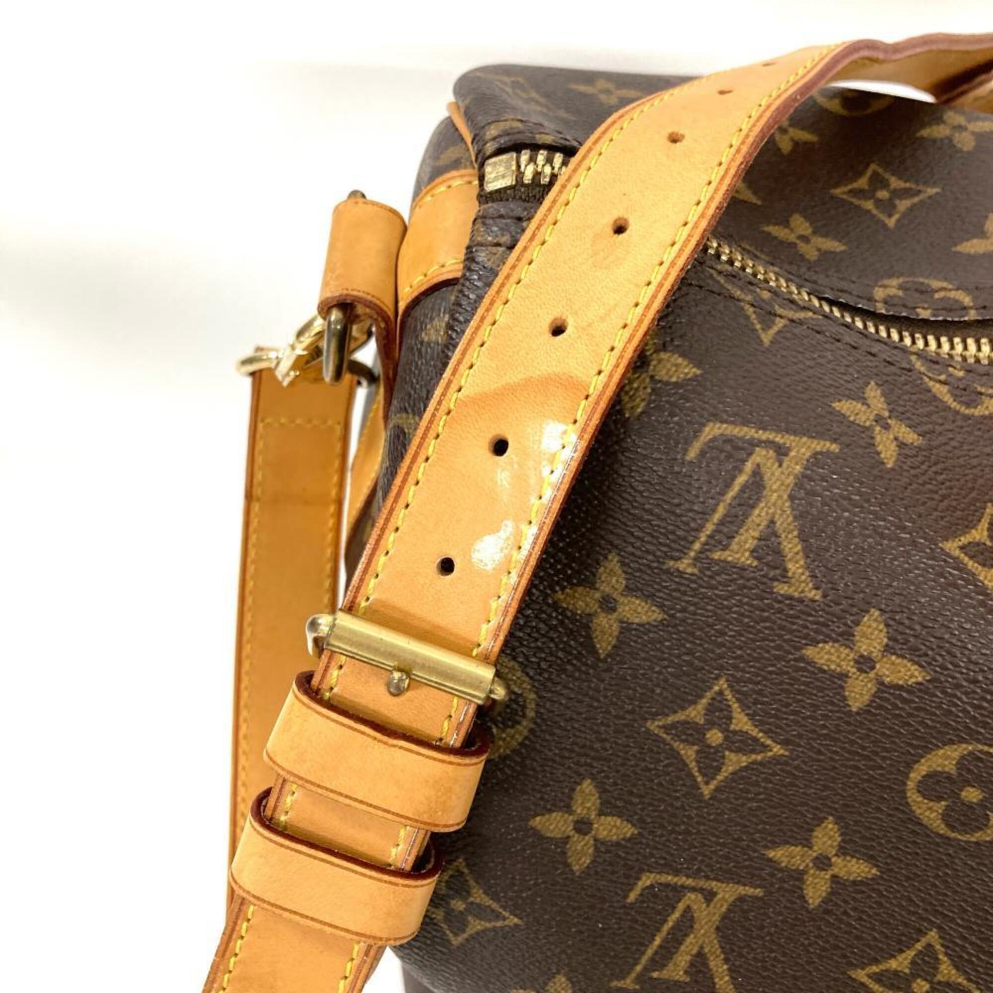 Louis Vuitton Brown Monogram Canvas Leather Boston Bag (Pre-Owned)