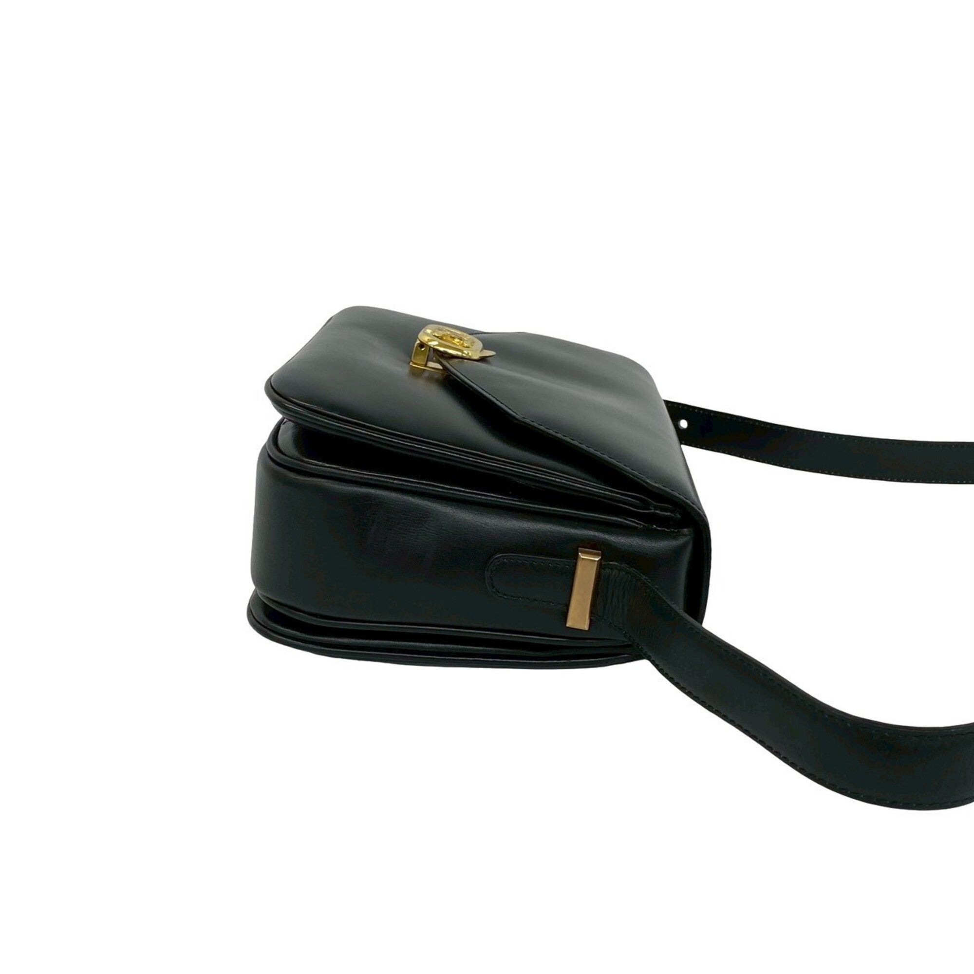 Celine Black Leather Pochette Shoulder Bag (Pre-Owned)