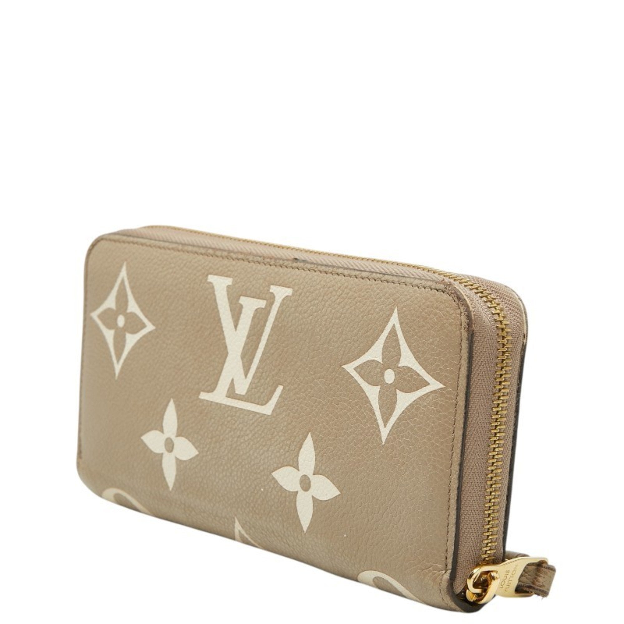 Louis Vuitton Beige Cream Tourterelle Leather Long Wallet (Bi-Fold) (Pre-Owned)