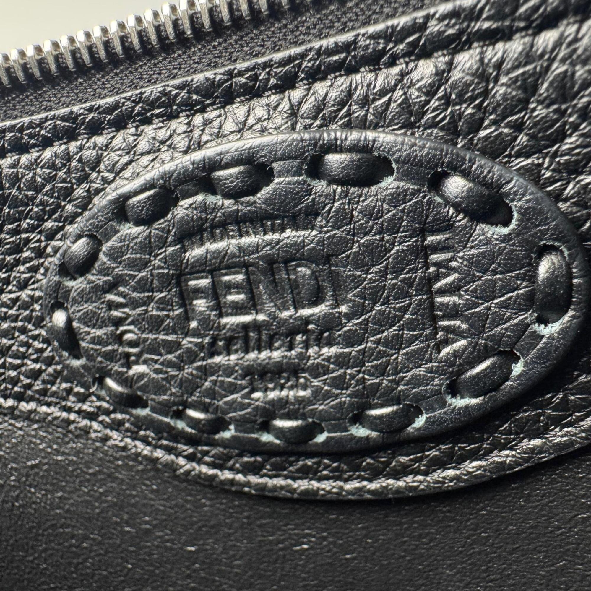 Fendi Black Leather Handbag Shoulder Bag (Pre-Owned)