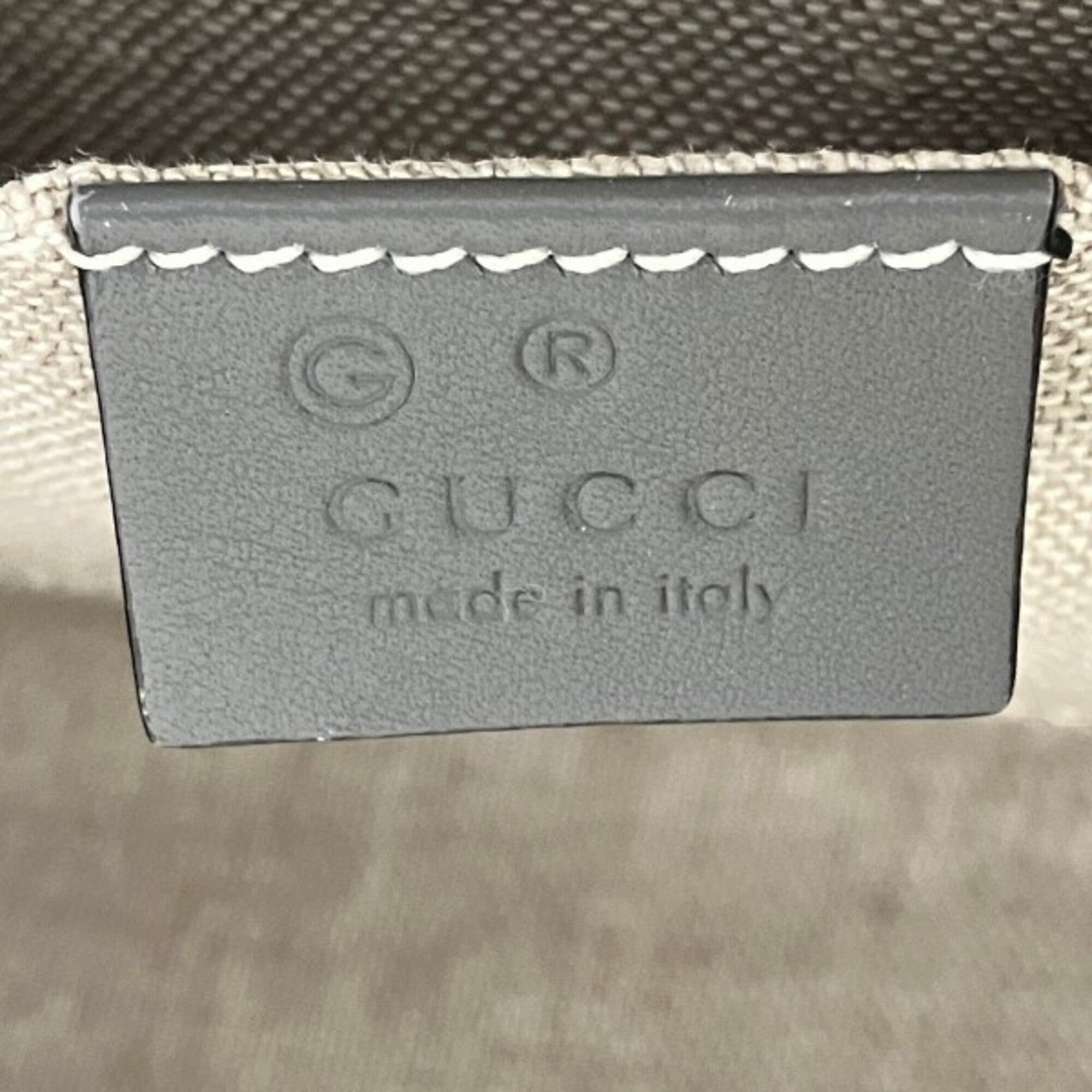 Gucci Gray Leather Handbag Shoulder Bag (Pre-Owned)