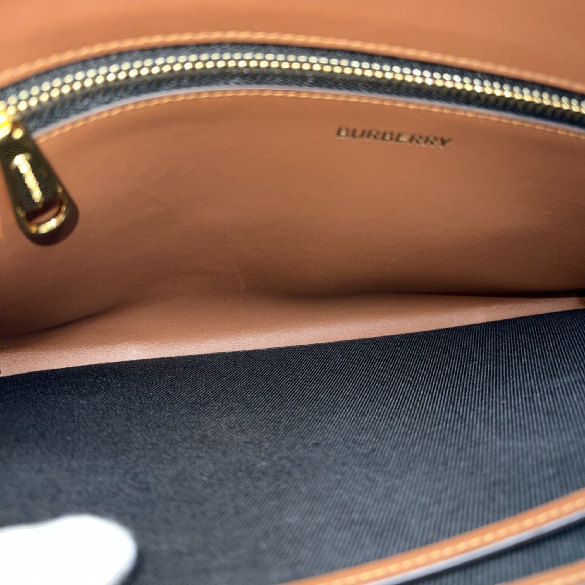 Burberry Beige Brown Coated Canvas Pvc Leather Clutch Bag (Pre-Owned)