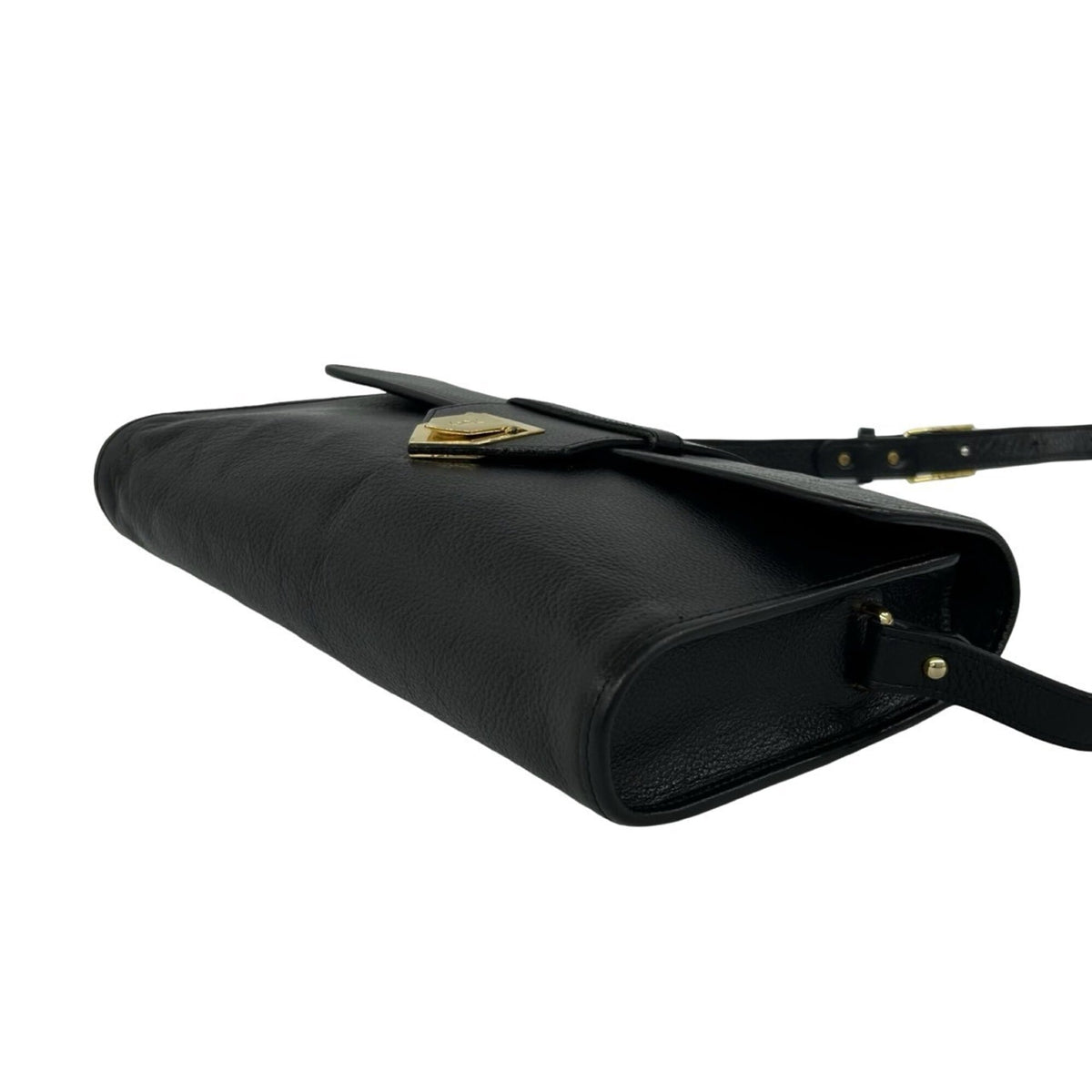 Yves Saint Laurent Black Leather Pochette Shoulder Bag (Pre-Owned)