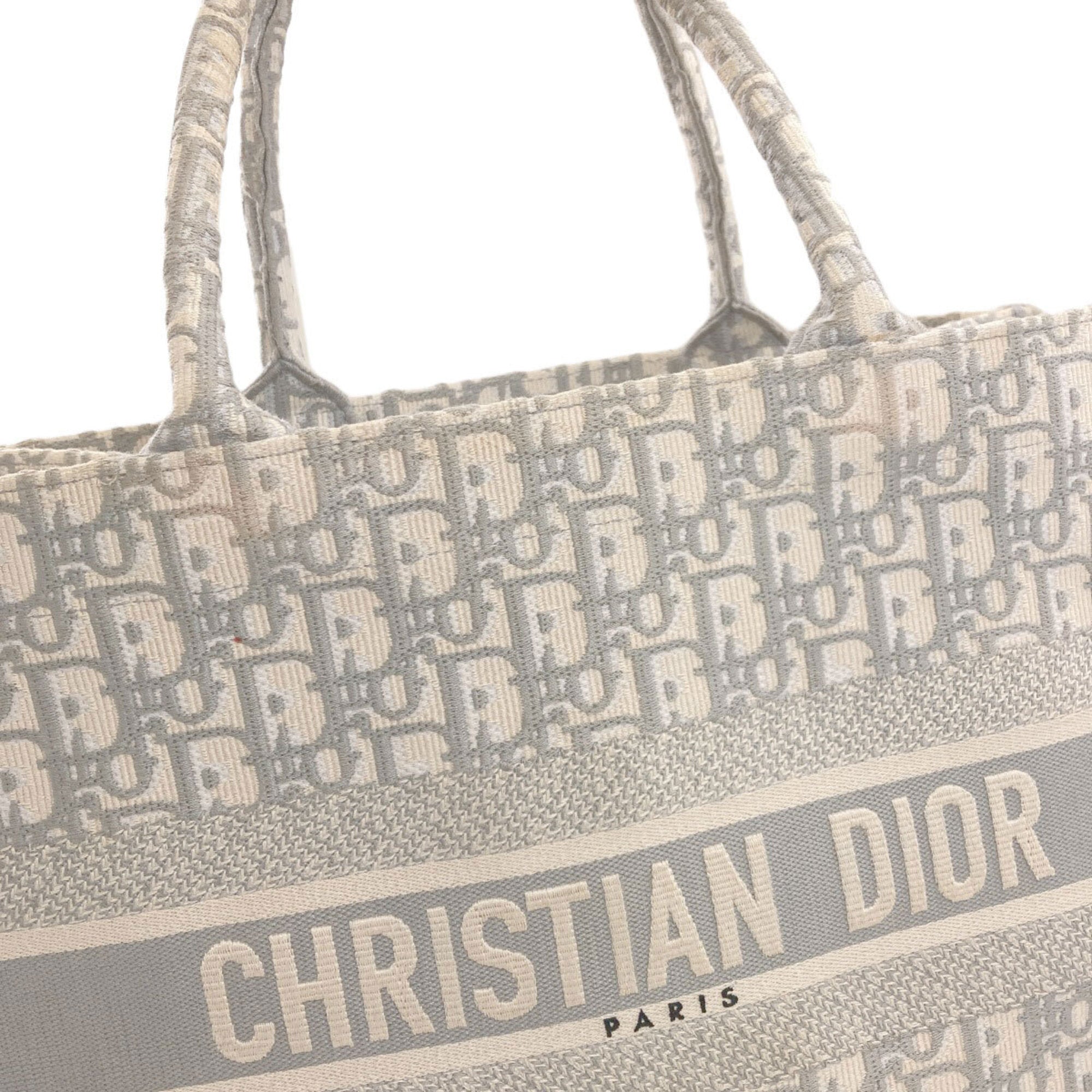 Christian Dior Gray Canvas Tote Bag (Pre-Owned)