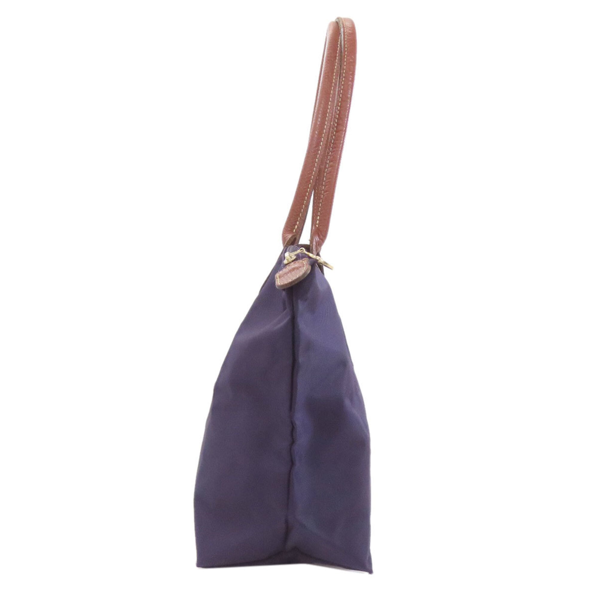 Longchamp Le Pliage Brown Purple Nylon Handbag (Pre-Owned)