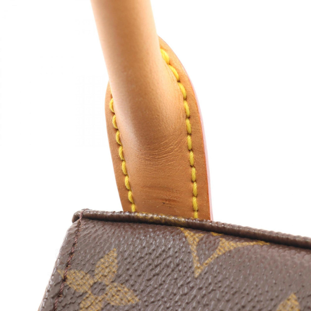 Louis Vuitton Brown Coated Canvas Leather Handbag Shoulder Bag (Pre-Owned)
