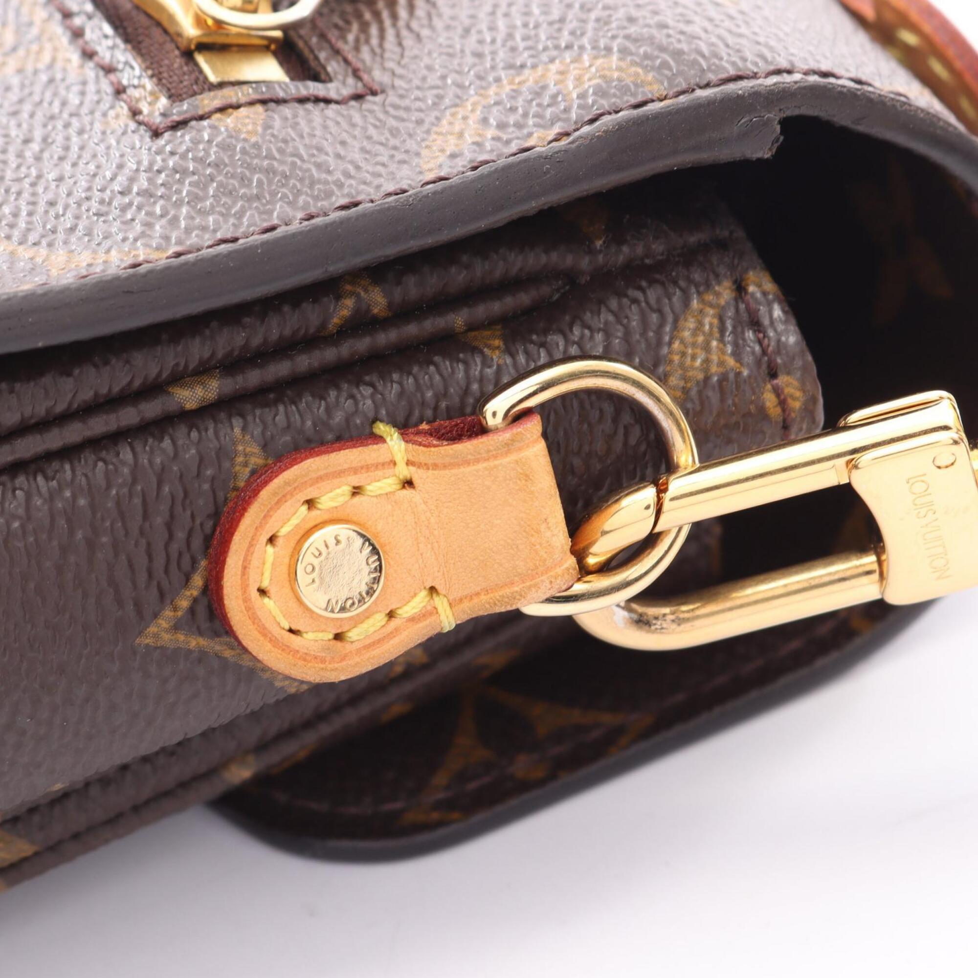 Louis Vuitton Brown Pvc Leather Handbag Pochette (Pre-Owned)