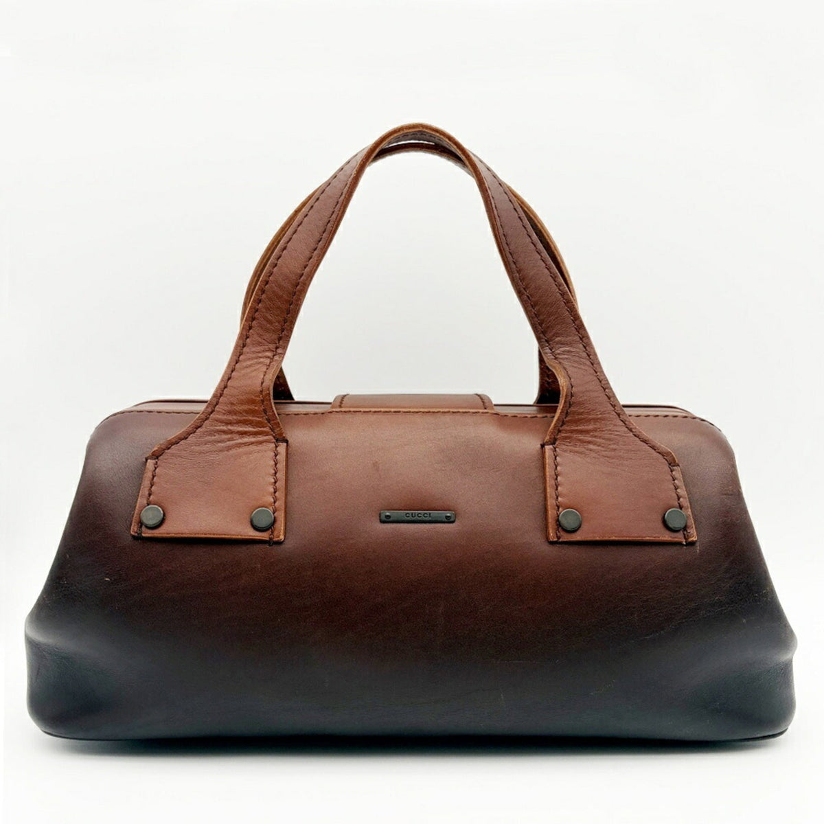 Gucci Brown Leather Handbag (Pre-Owned)