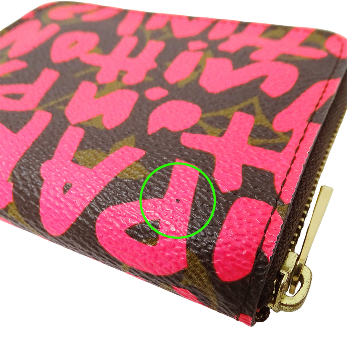 Louis Vuitton Monogram Graffiti Brown Fuchsia Galle Monogram Pink Monogram Graffiti Coin Purse/Coin Case (Pre-Owned)