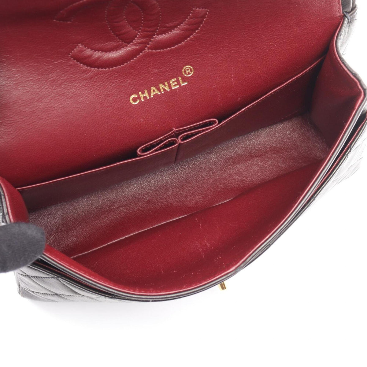 Chanel Black Leather Handbag Shoulder Bag (Pre-Owned)