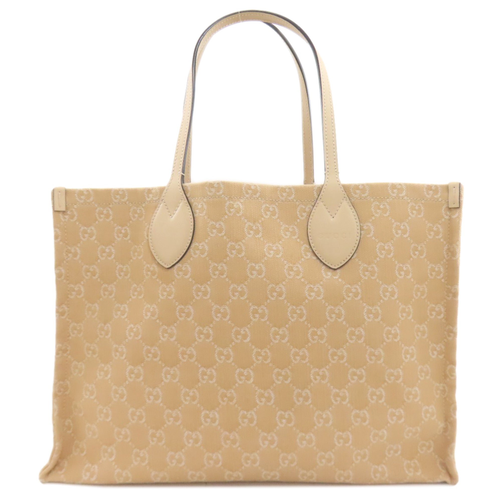 Gucci Beige Canvas Tote Bag (Pre-Owned)