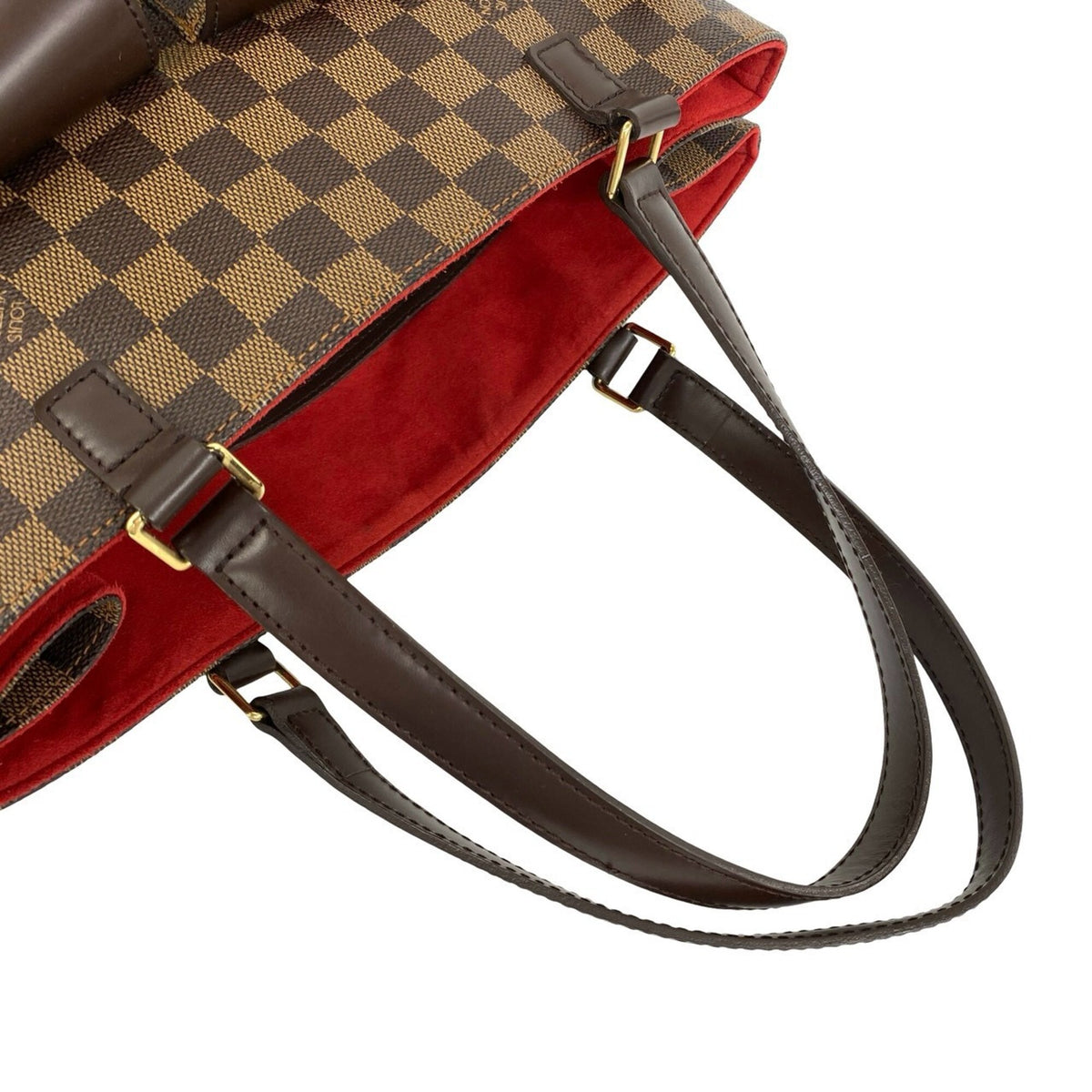 Louis Vuitton Brown Leather Pvc Handbag Shoulder Bag Tote Bag (Pre-Owned)