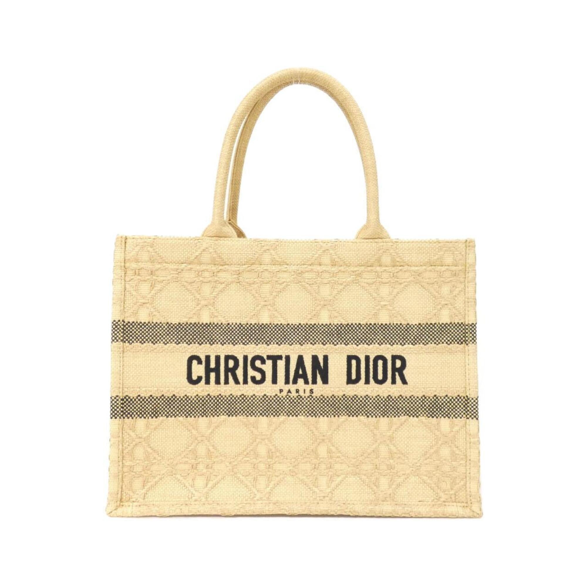 Christian Dior Beige Raffia Handbag (Pre-Owned)
