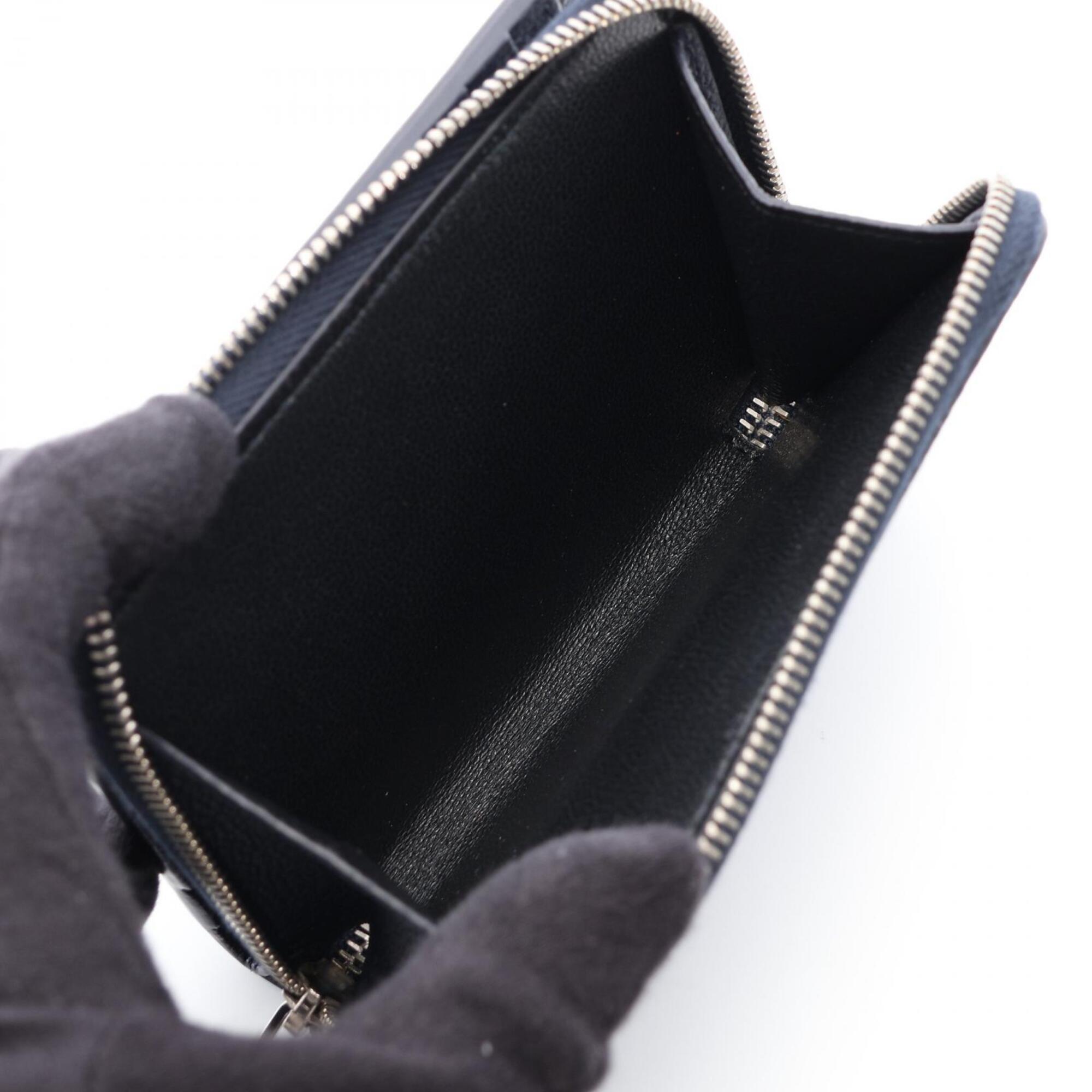 Yves Saint Laurent Navy Leather Wallet (Bi-Fold) (Pre-Owned)