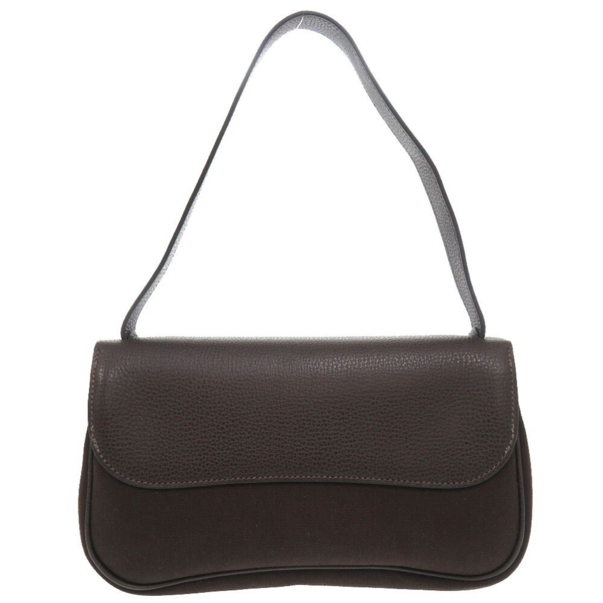 Hermes Havane Toile Officier Handbag (Pre-Owned)