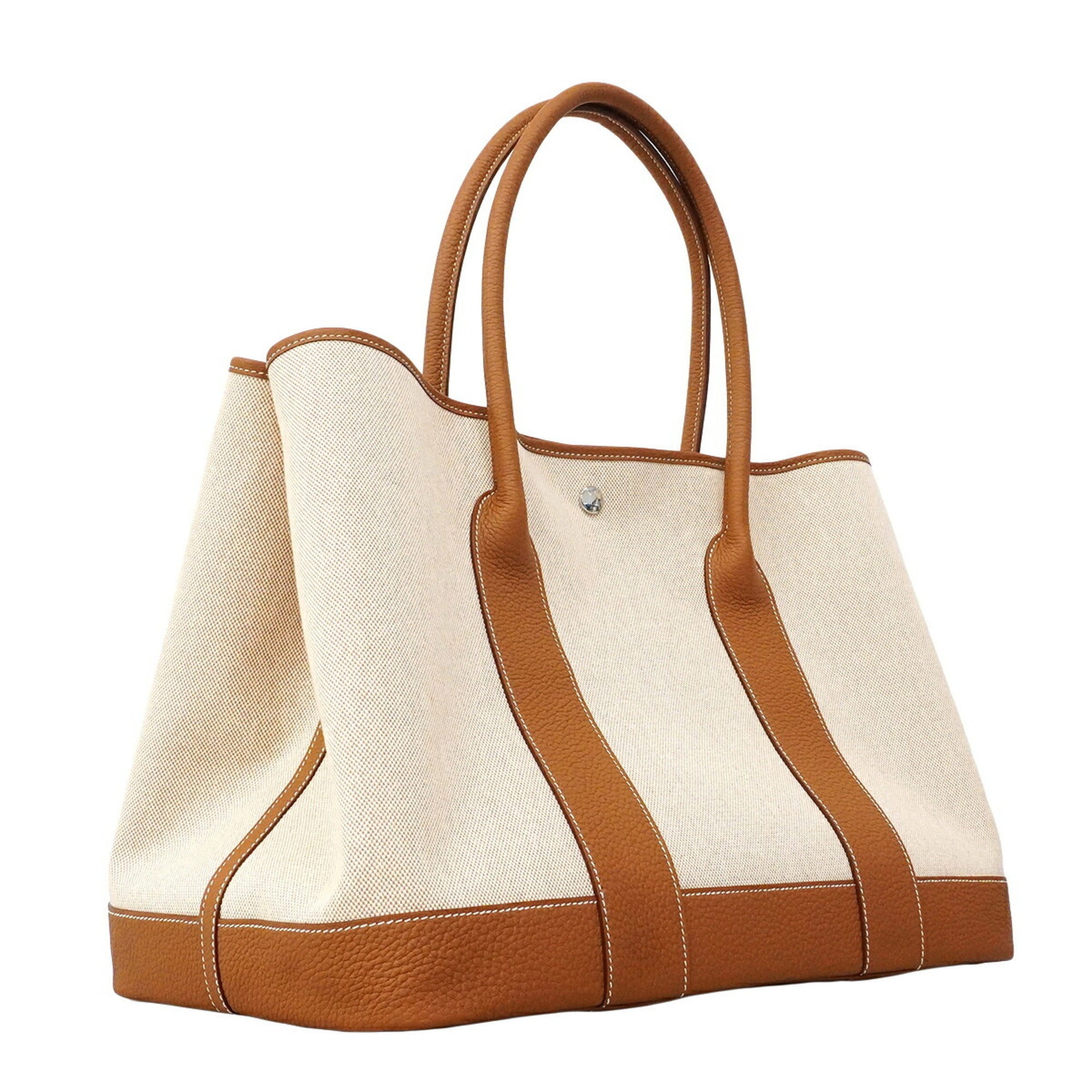 Hermes Gold Toile H Negonda Leather Tote Bag (Pre-Owned)