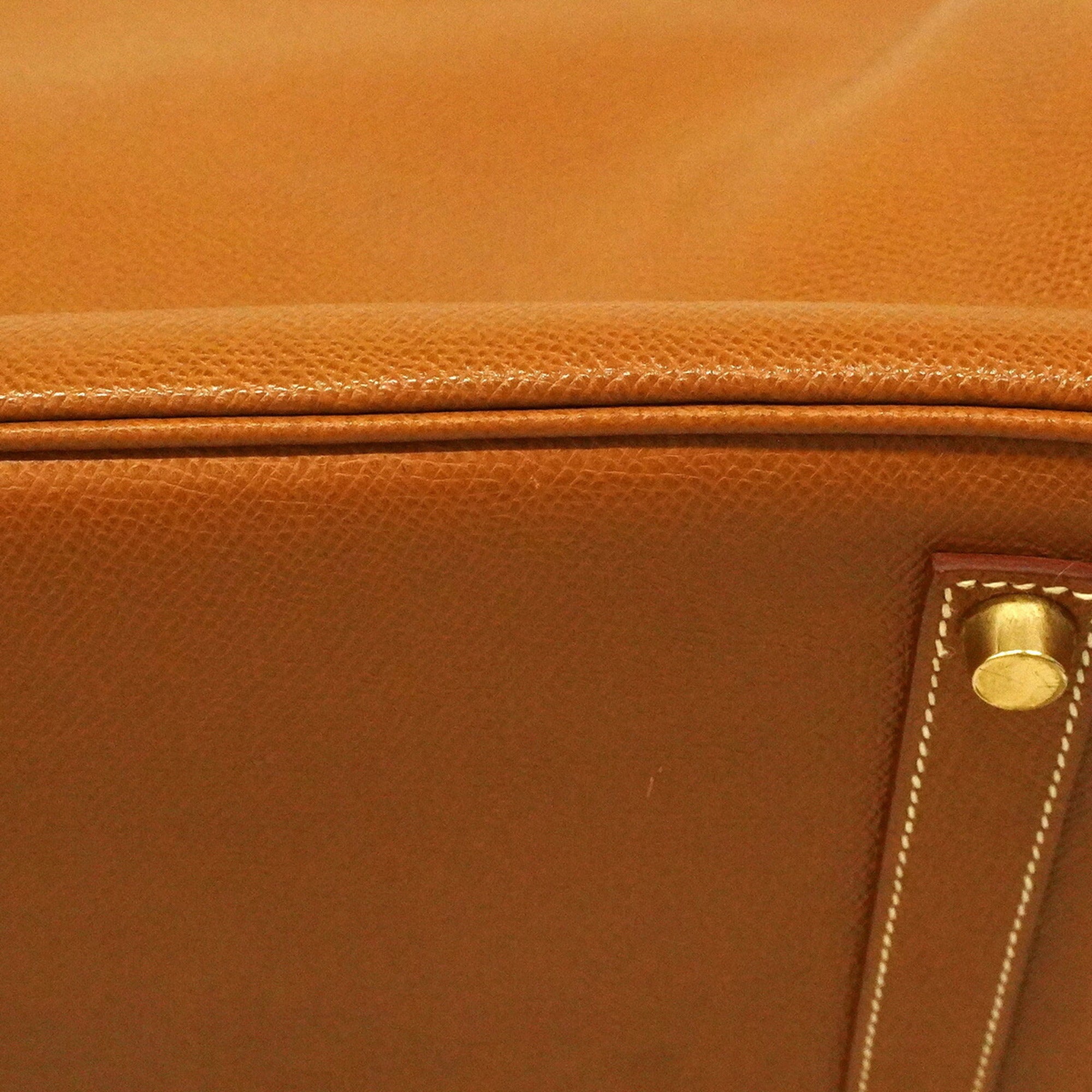 Hermes Gold Courchevel Leather Handbag (Pre-Owned)