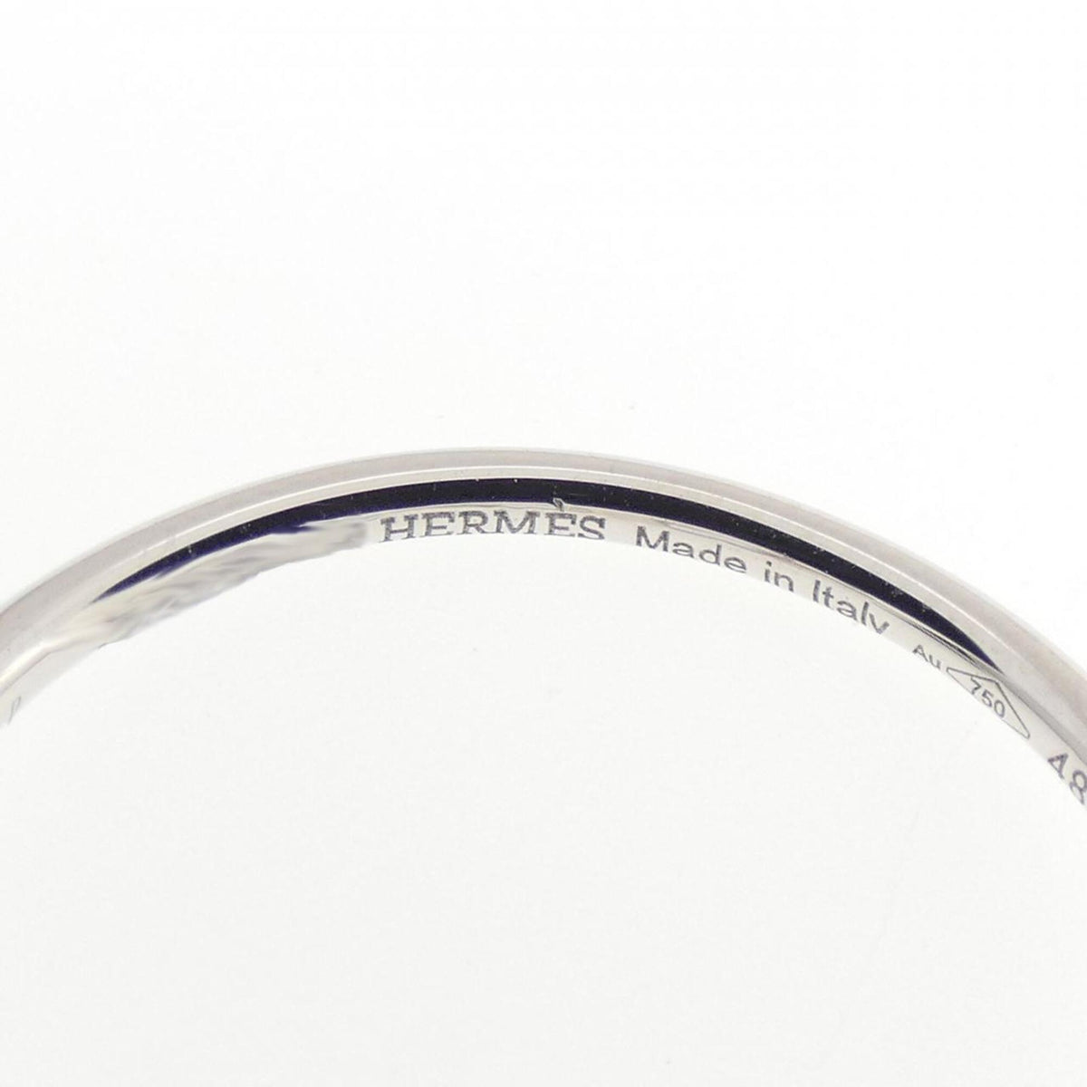 Hermes White Gold (18K) Band Ring (Pre-Owned)
