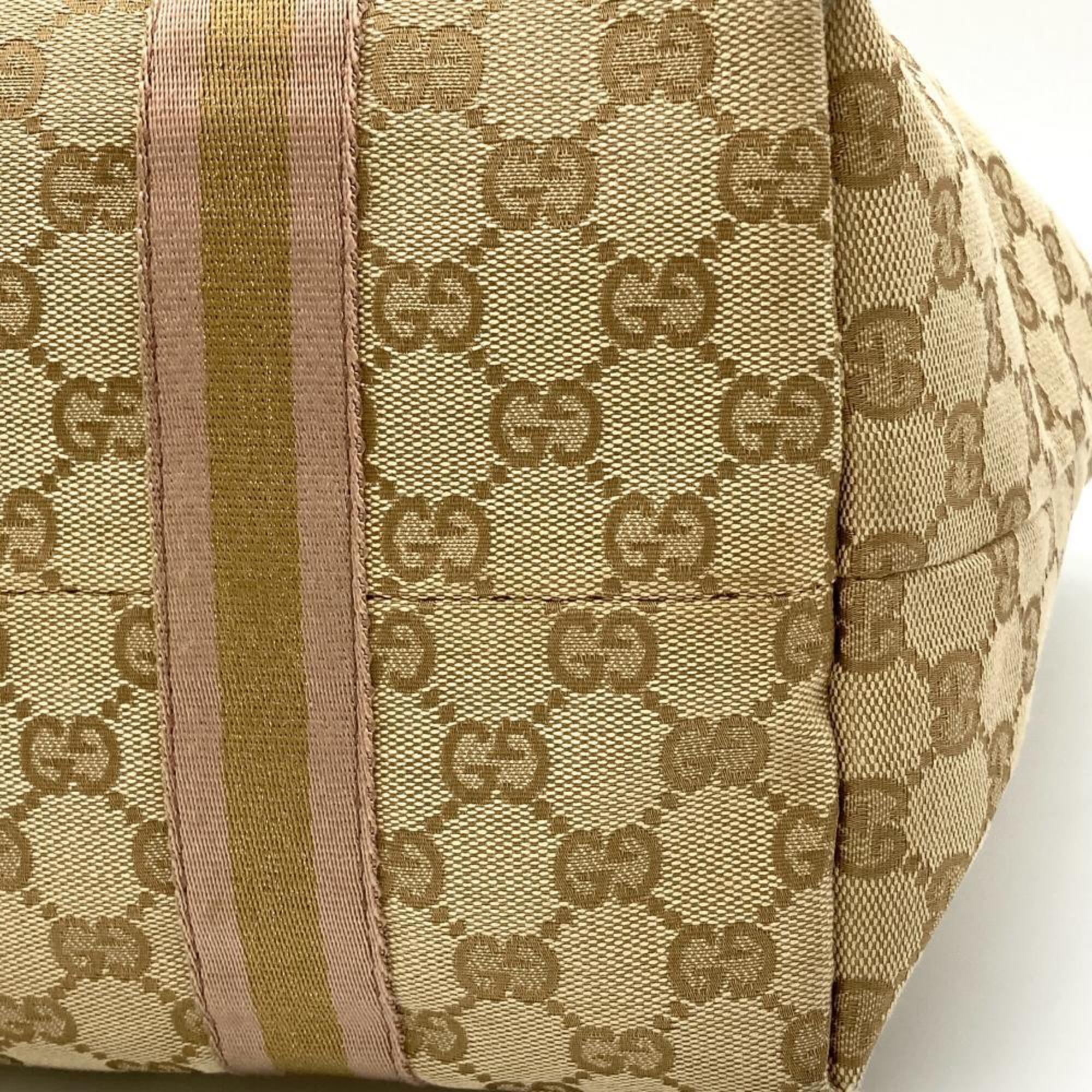 Gucci Beige Gg Canvas Tote Bag (Pre-Owned)