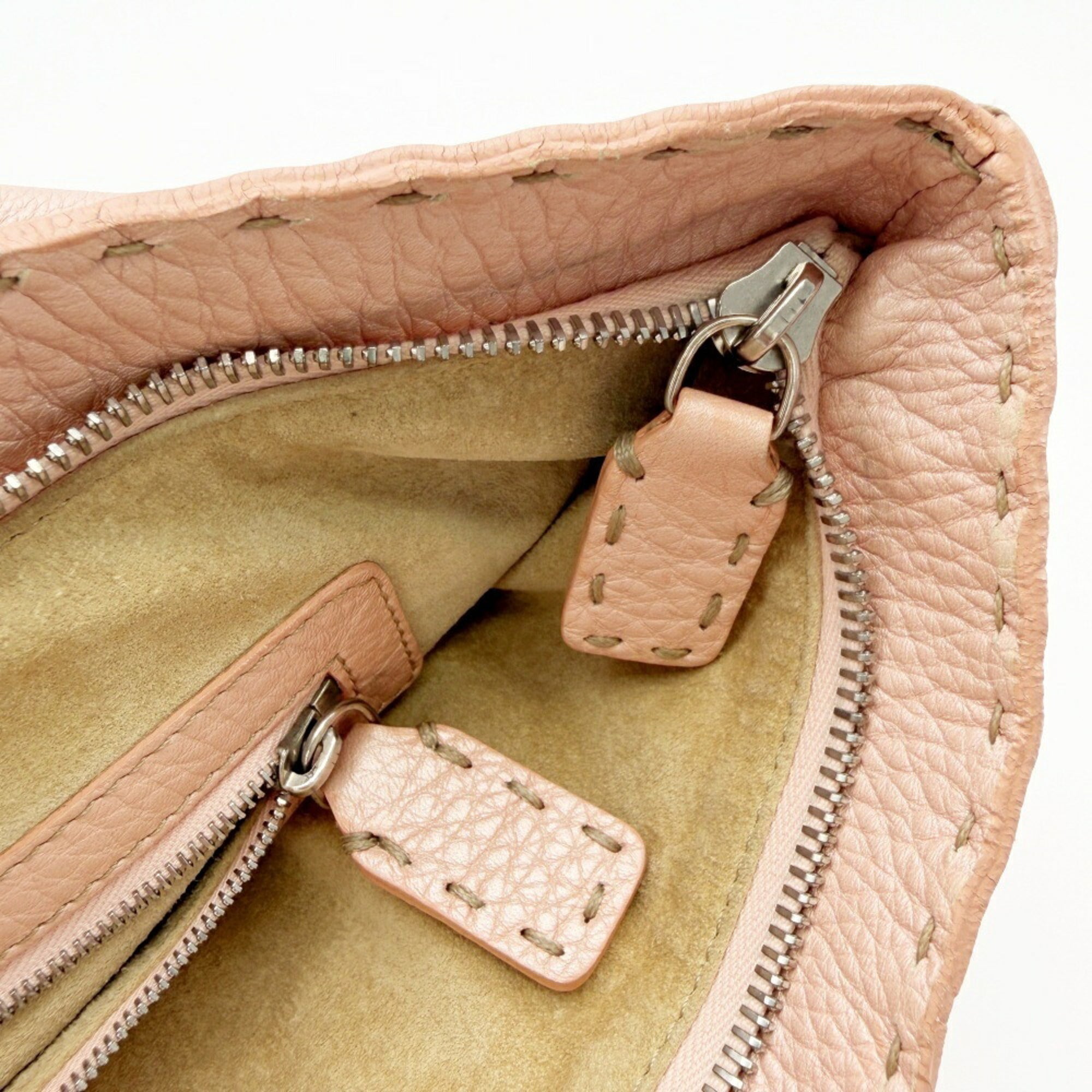 Fendi Pink Leather Tote Bag (Pre-Owned)
