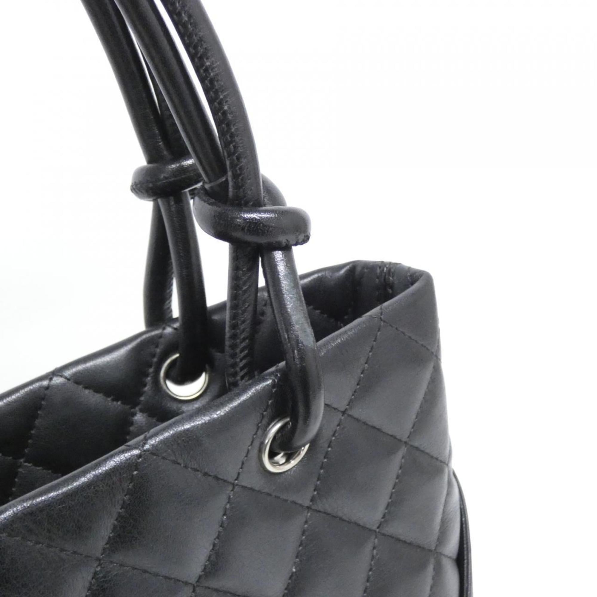 Chanel Black Leather Handbag (Pre-Owned)