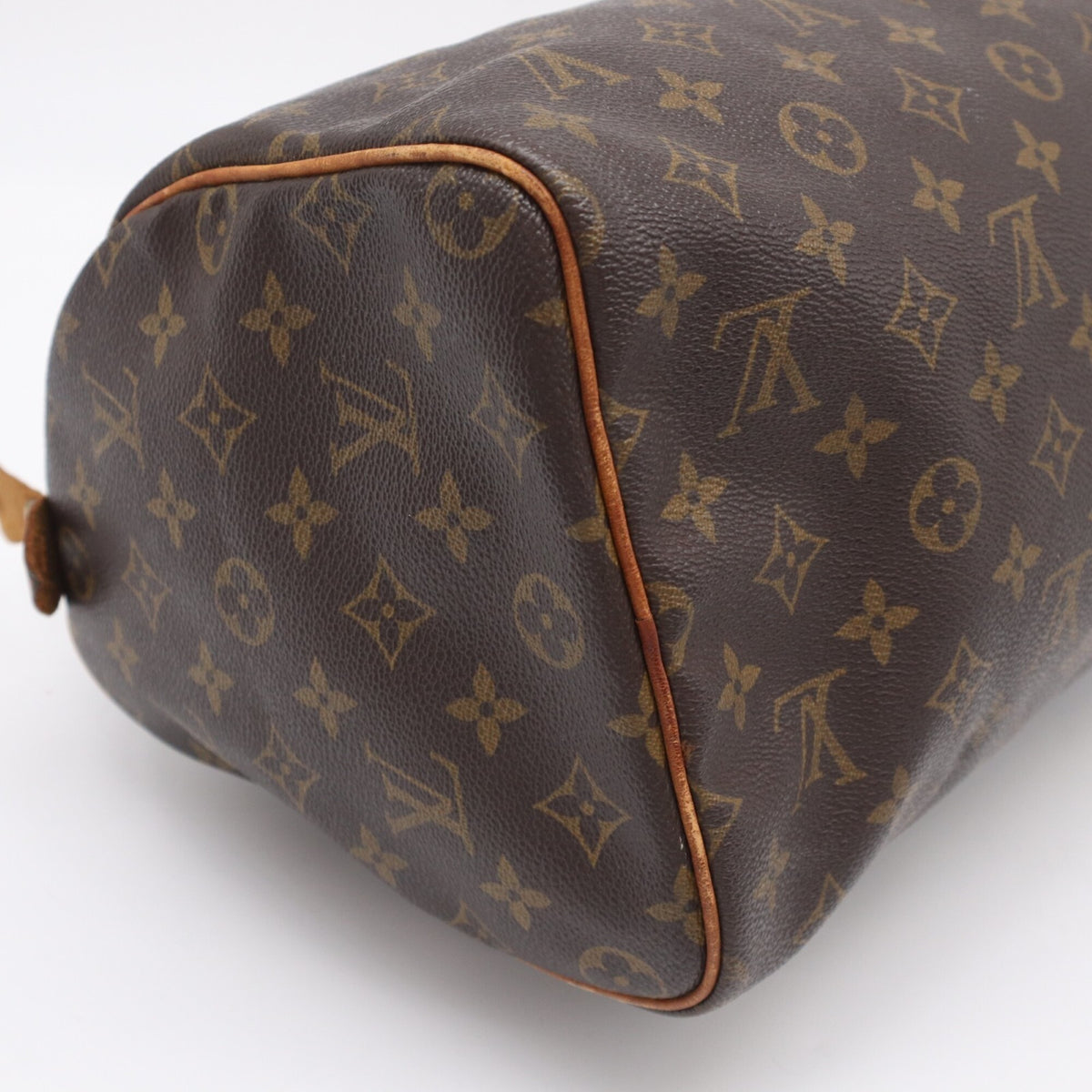Louis Vuitton Beige Blue Brown Monogram Coated Canvas Leather Handbag (Pre-Owned)