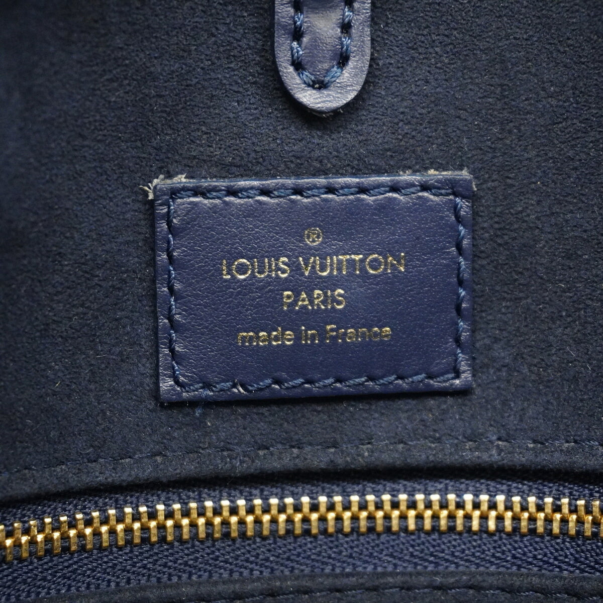 Louis Vuitton Blue Cream Tote Bag (Pre-Owned)