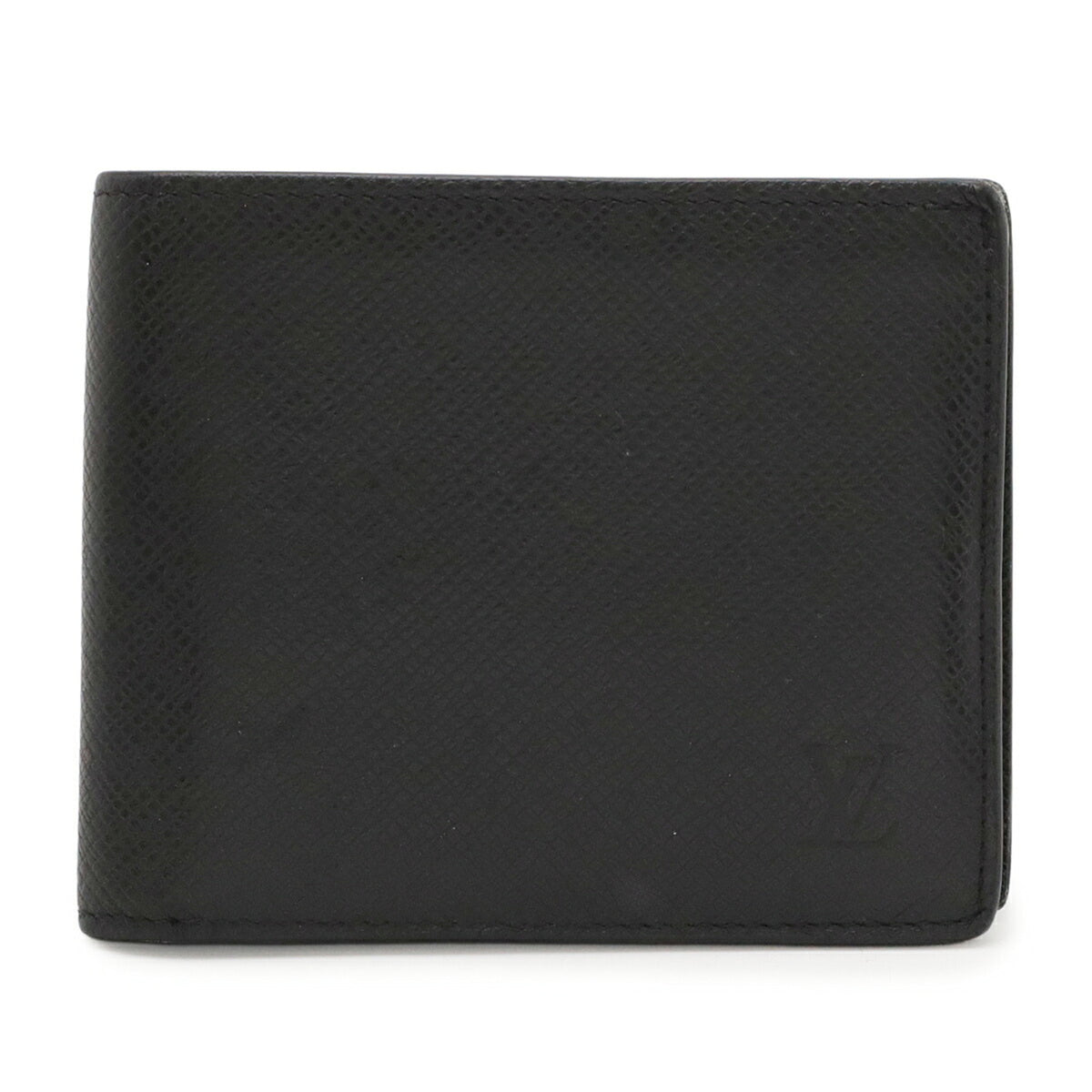 Louis Vuitton Black Noir Taiga Leather Wallet (Bi-Fold) (Pre-Owned)