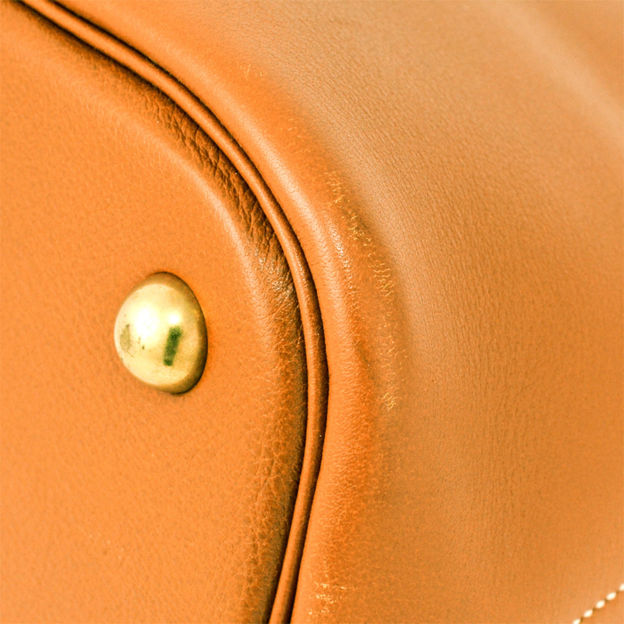Hermes Bolide Gold Barenia Leather Handbag (Pre-Owned)