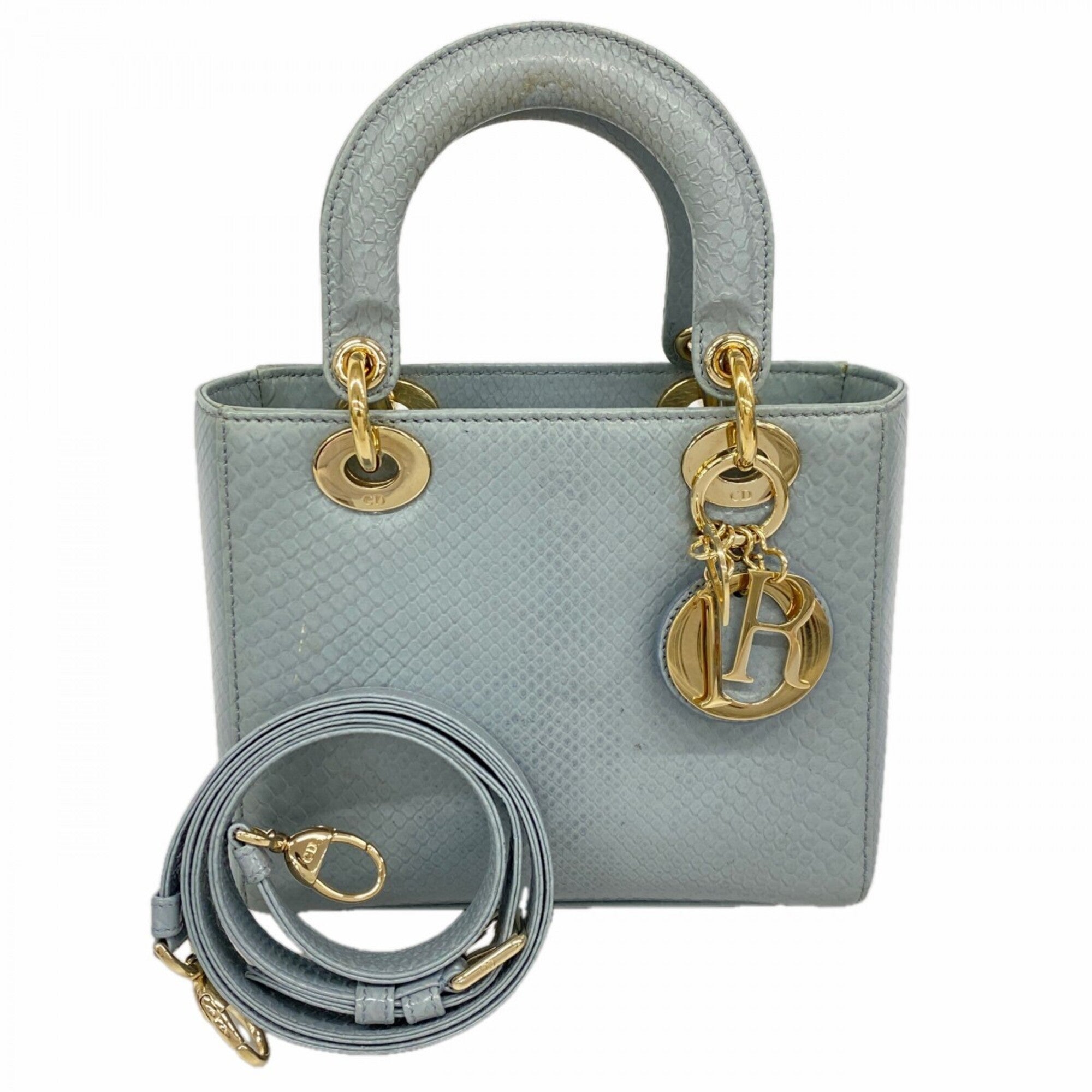 Christian Dior Blue Leather Handbag (Pre-Owned)