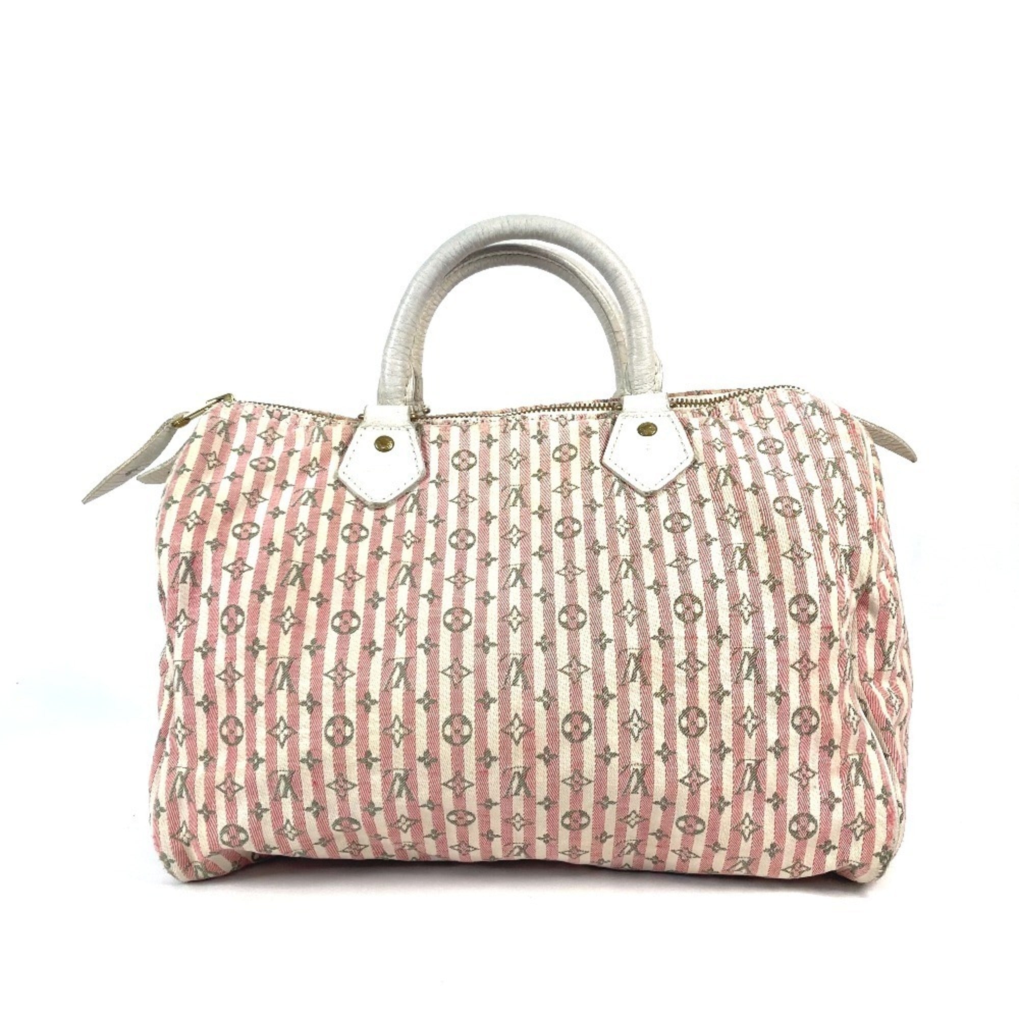 Louis Vuitton Monogram Mini Lin Pink Monogram Mini Lin Boston Bag Handbag (Pre-Owned)