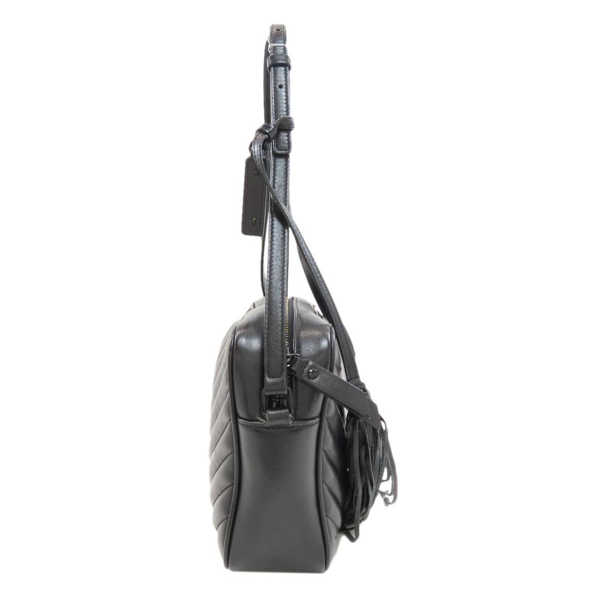 Saint Laurent Black Leather Shoulder Bag (Pre-Owned)
