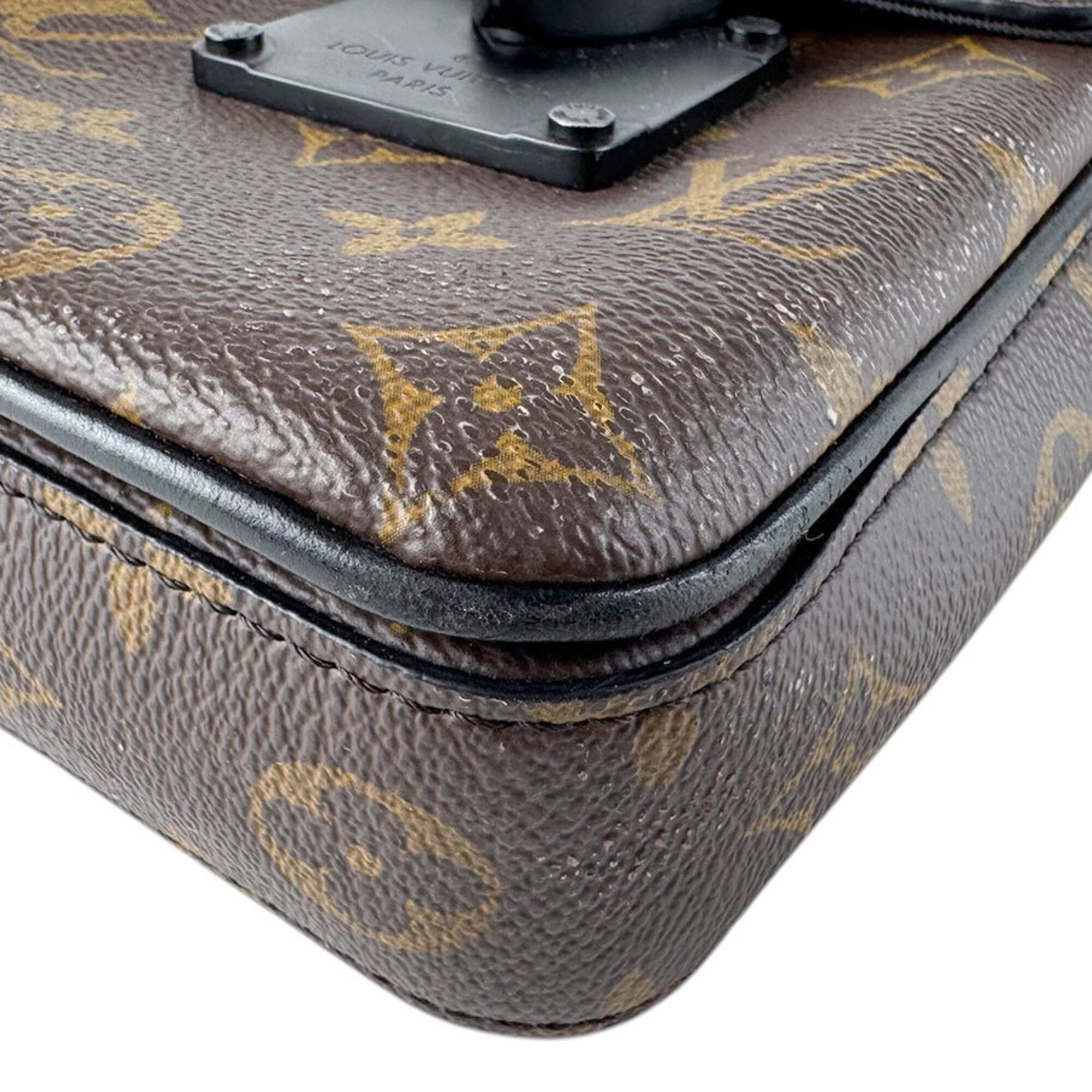 Louis Vuitton Black Brown Monogram Macassar Monogram Shoulder Bag (Pre-Owned)
