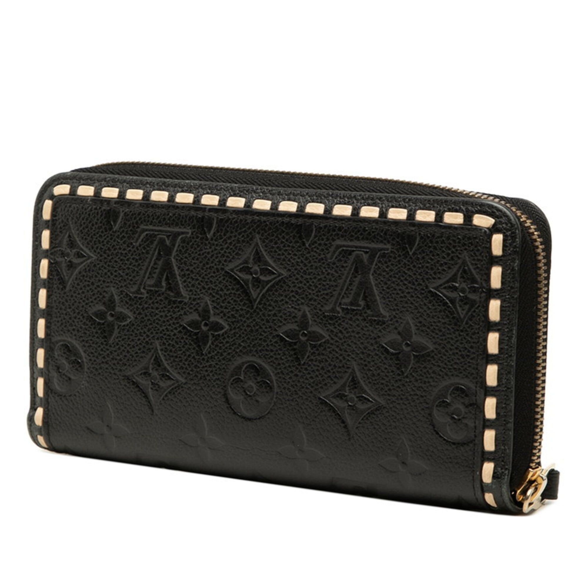 Louis Vuitton Beige Black Monogram Noir Leather Coin Purse/Coin Case (Pre-Owned)