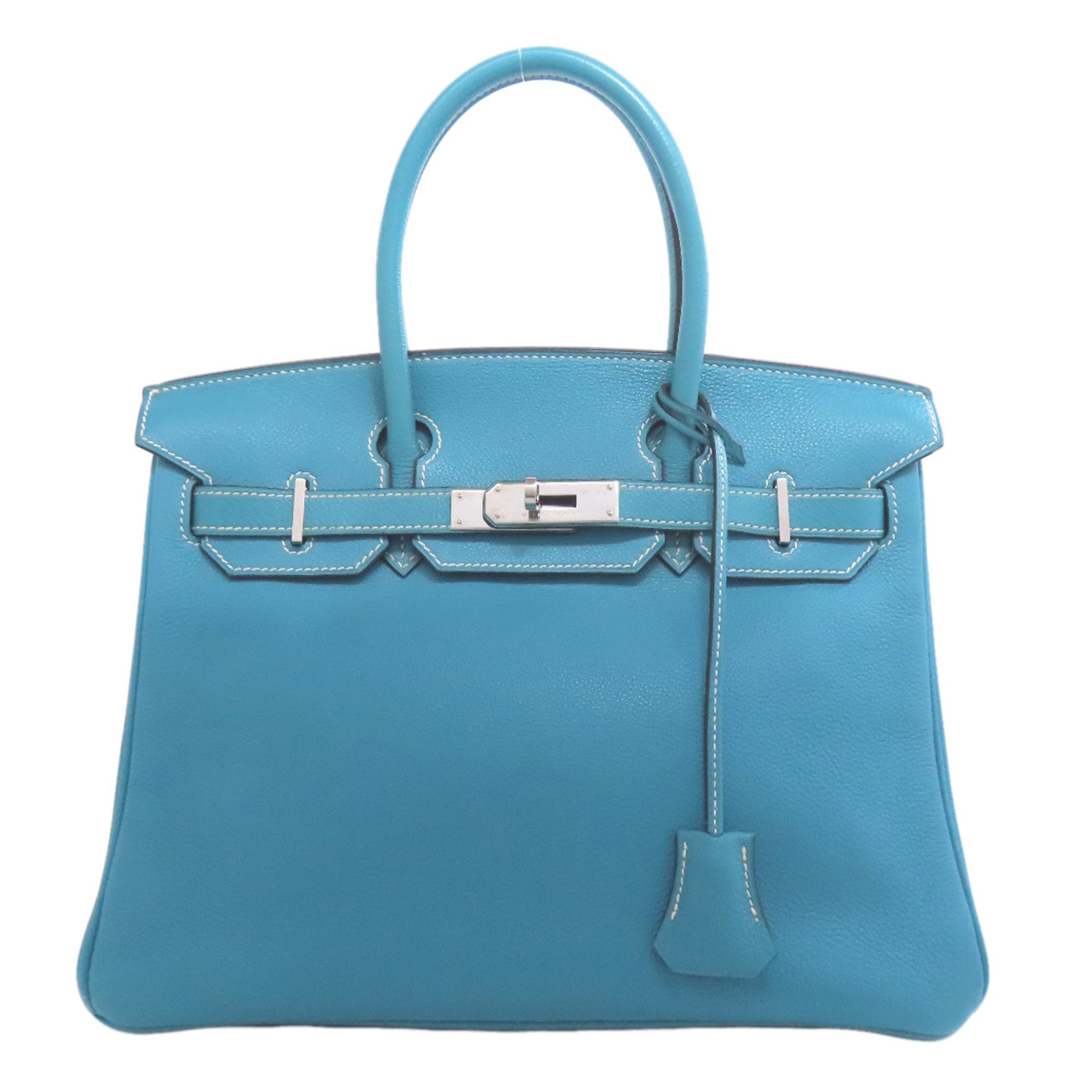 Hermes Blue Jean Epsom Leather Handbag (Pre-Owned)