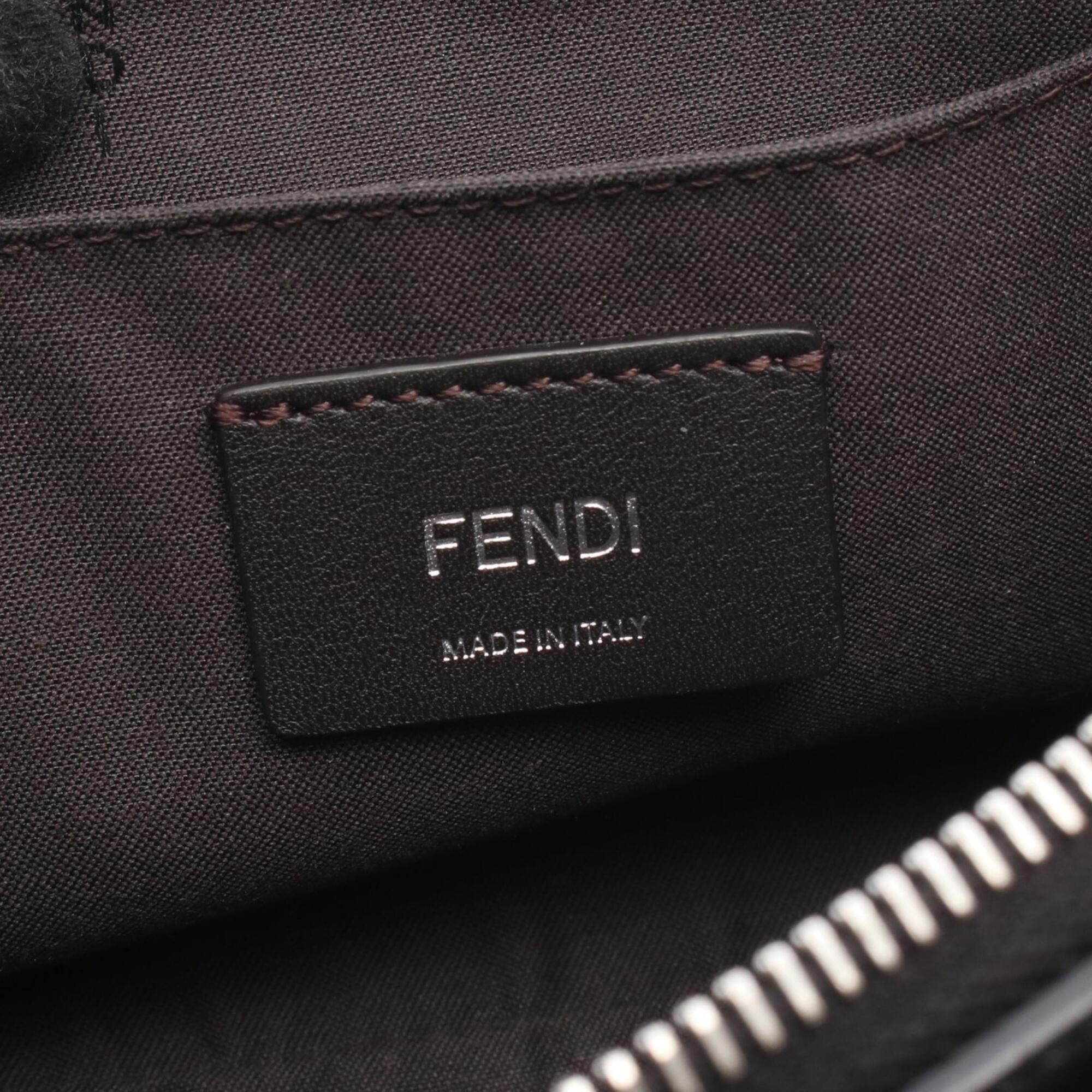 Fendi Black Brown Leather Handbag (Pre-Owned)