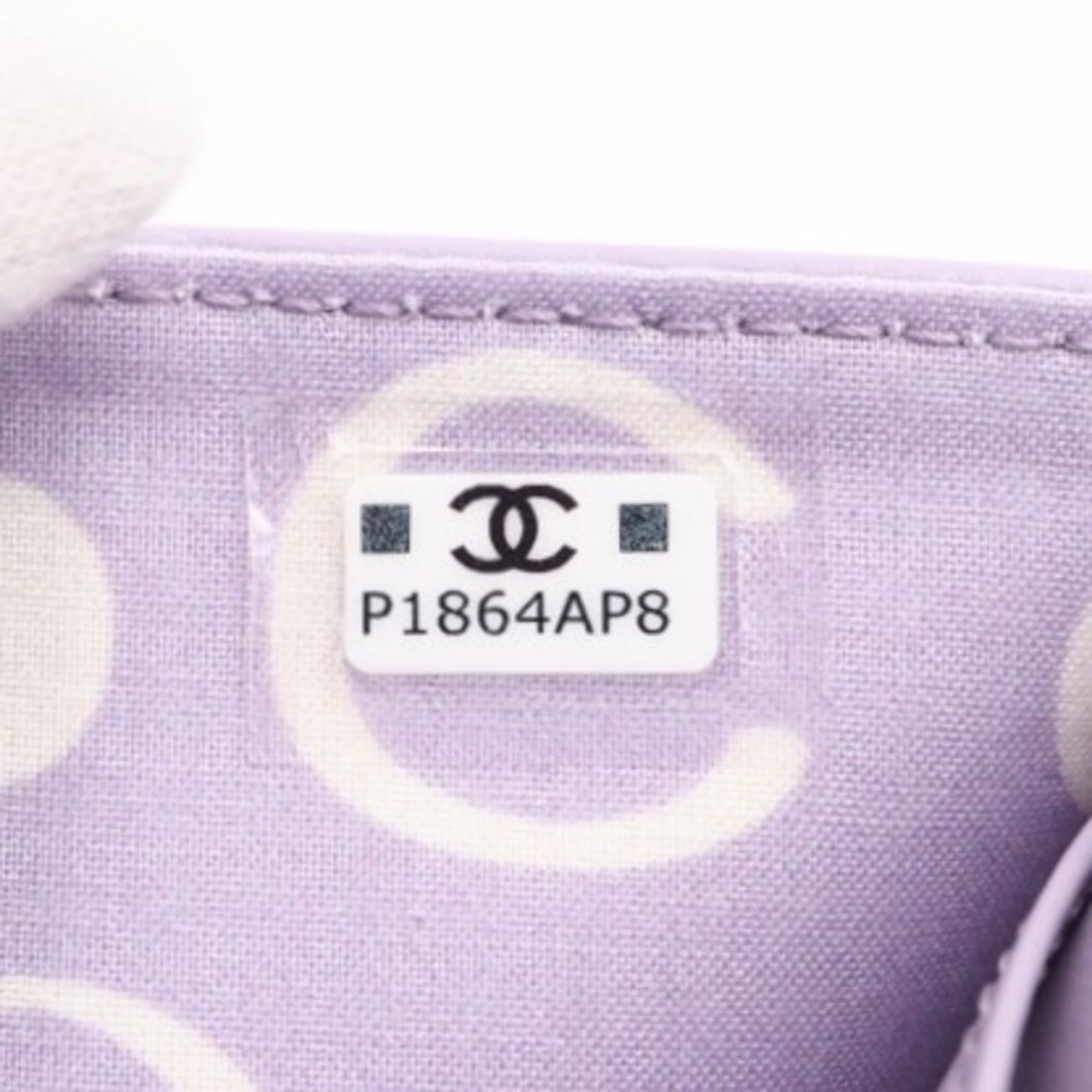 Christian Dior Purple White Leather Wallet (Tri-Fold) (Pre-Owned)
